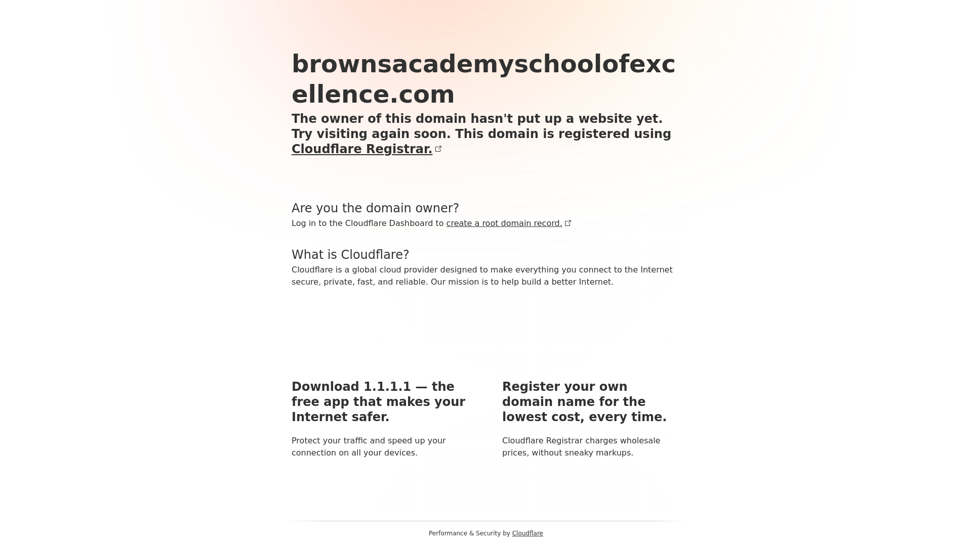 website screenshot of https://brownsacademyschoolofexcellence.com/