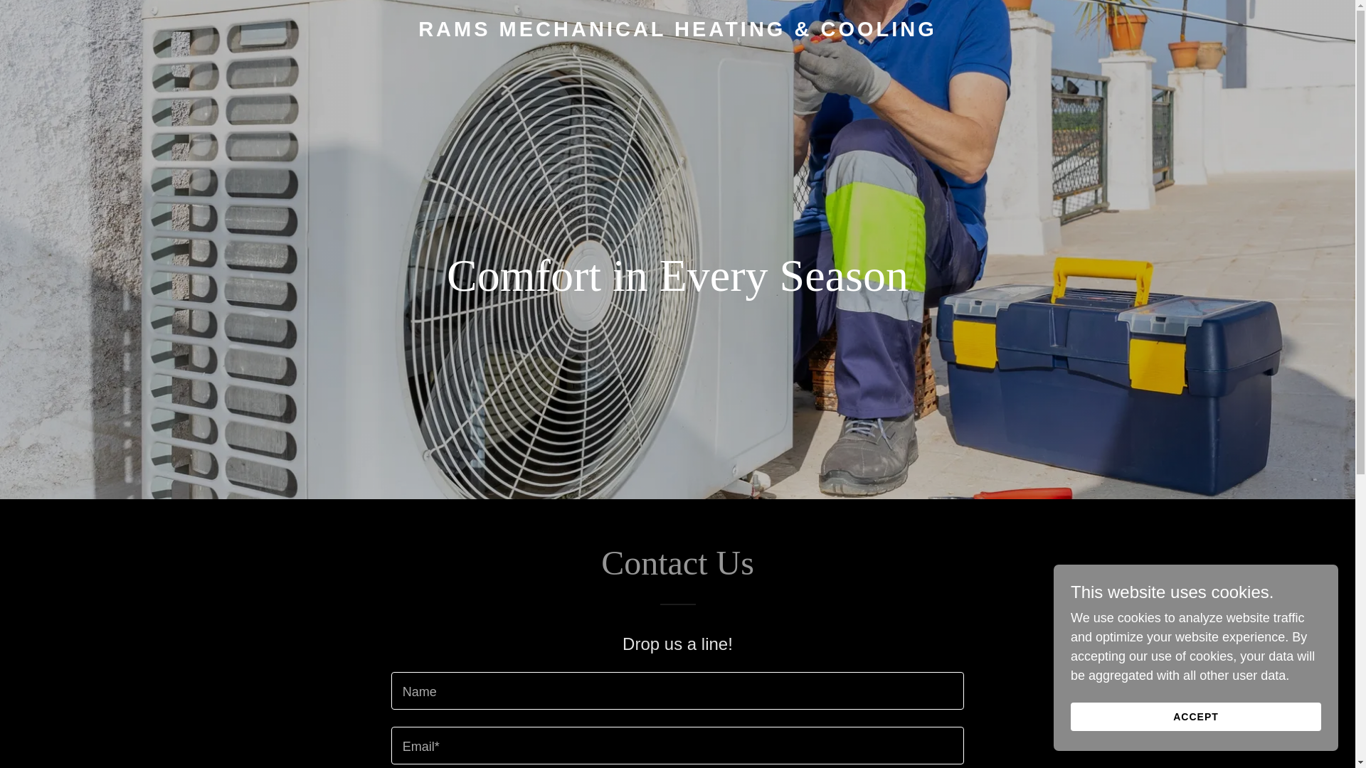 website screenshot of https://ramsmechanicalhvac.com/