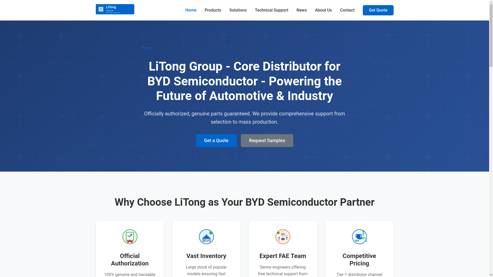 website screenshot of https://byd-semiconductor.pages.dev/