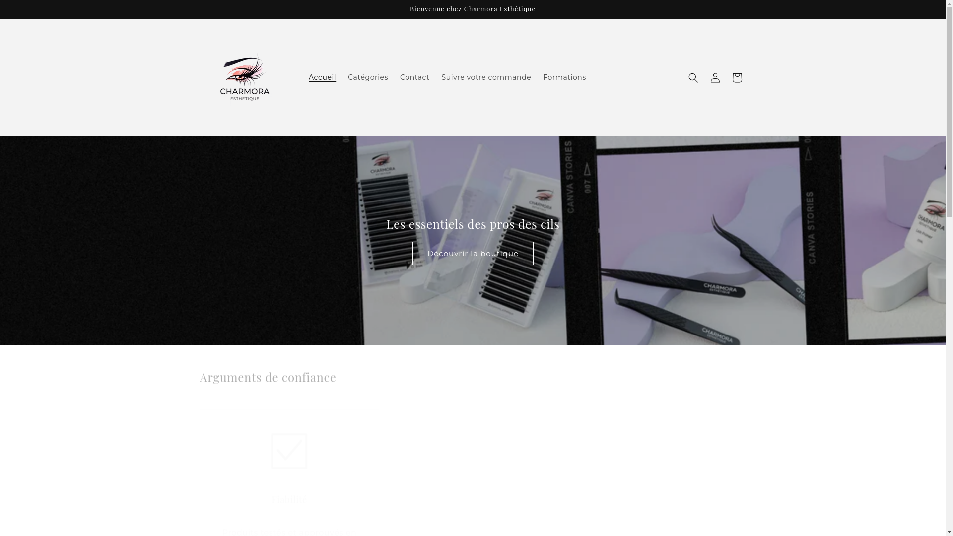 website screenshot of https://charmoraesthetique.com/