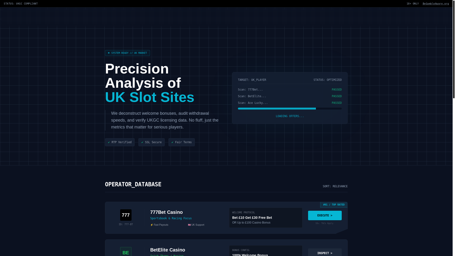 website screenshot of https://uk-slots-expert.com/
