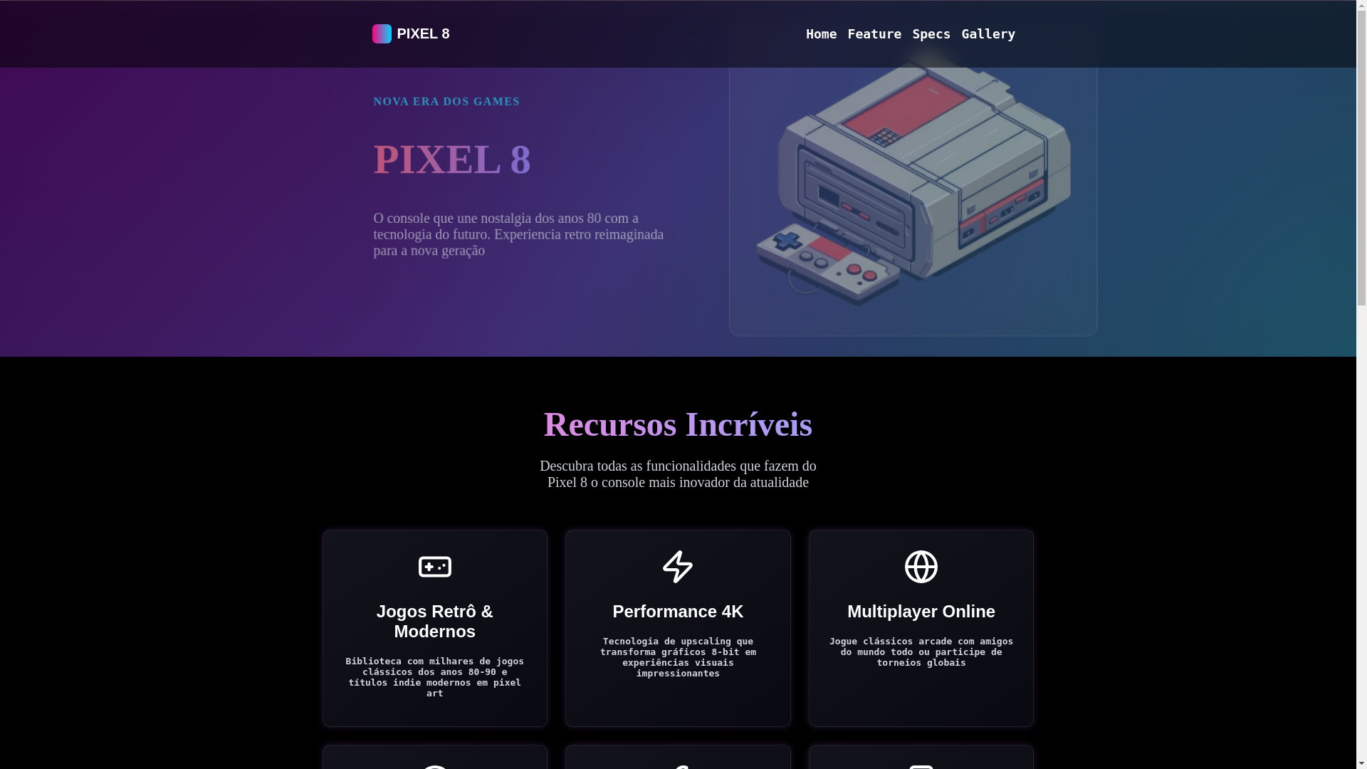 website screenshot of https://console-landing-page.pages.dev/