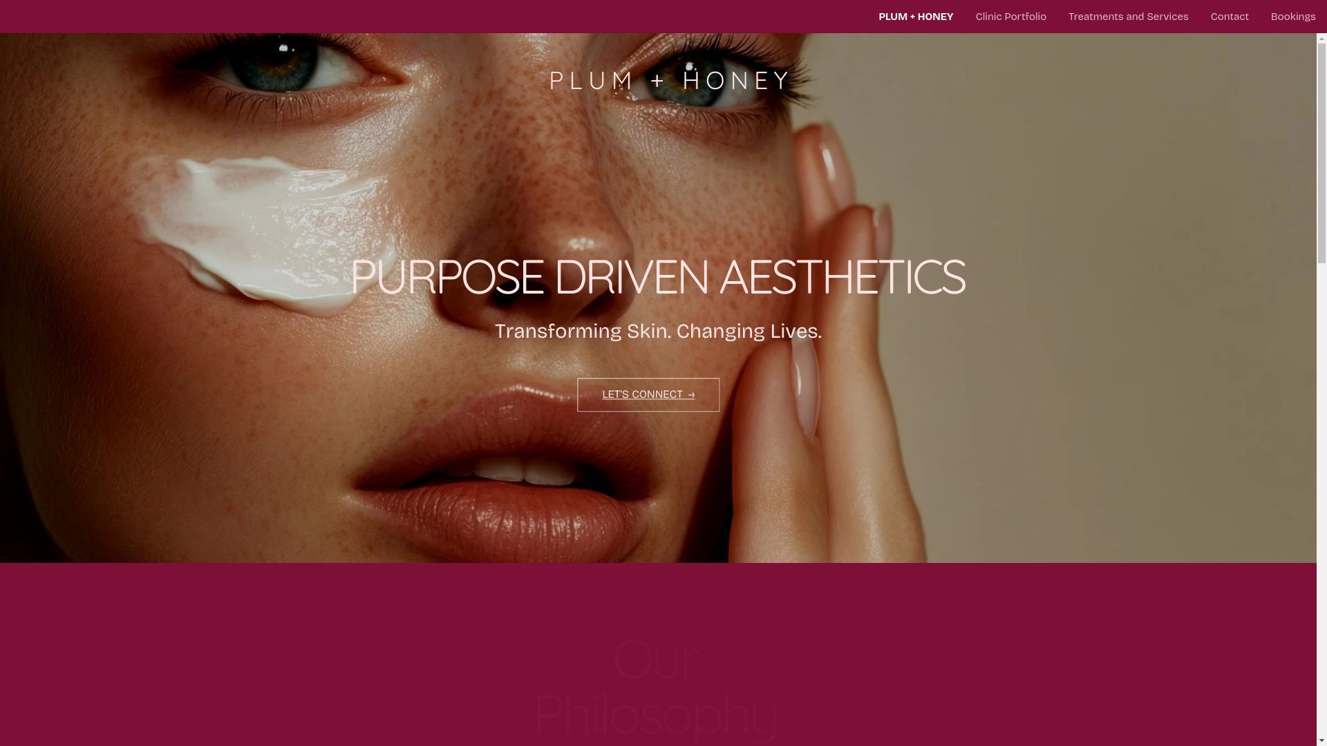 website screenshot of https://plumandhoney.co.uk/