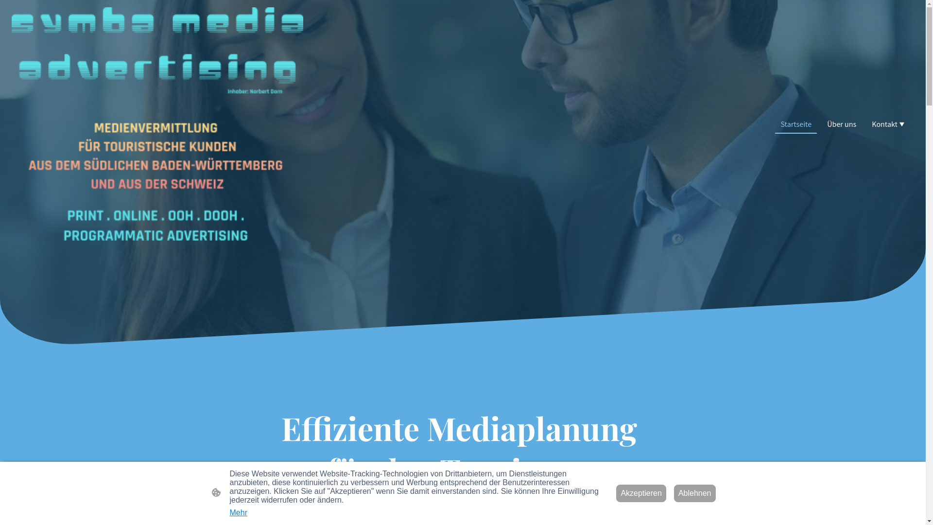 website screenshot of https://symbamedia.ch/