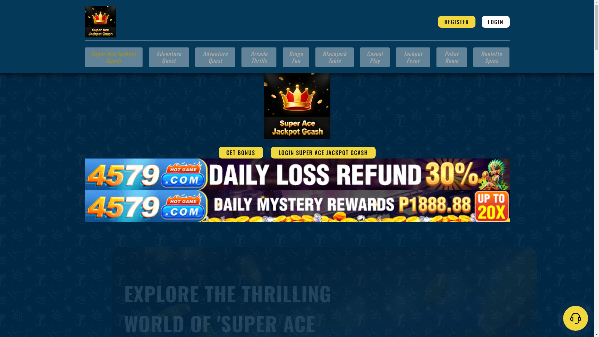 website screenshot of https://superacejackpotgcash.com/