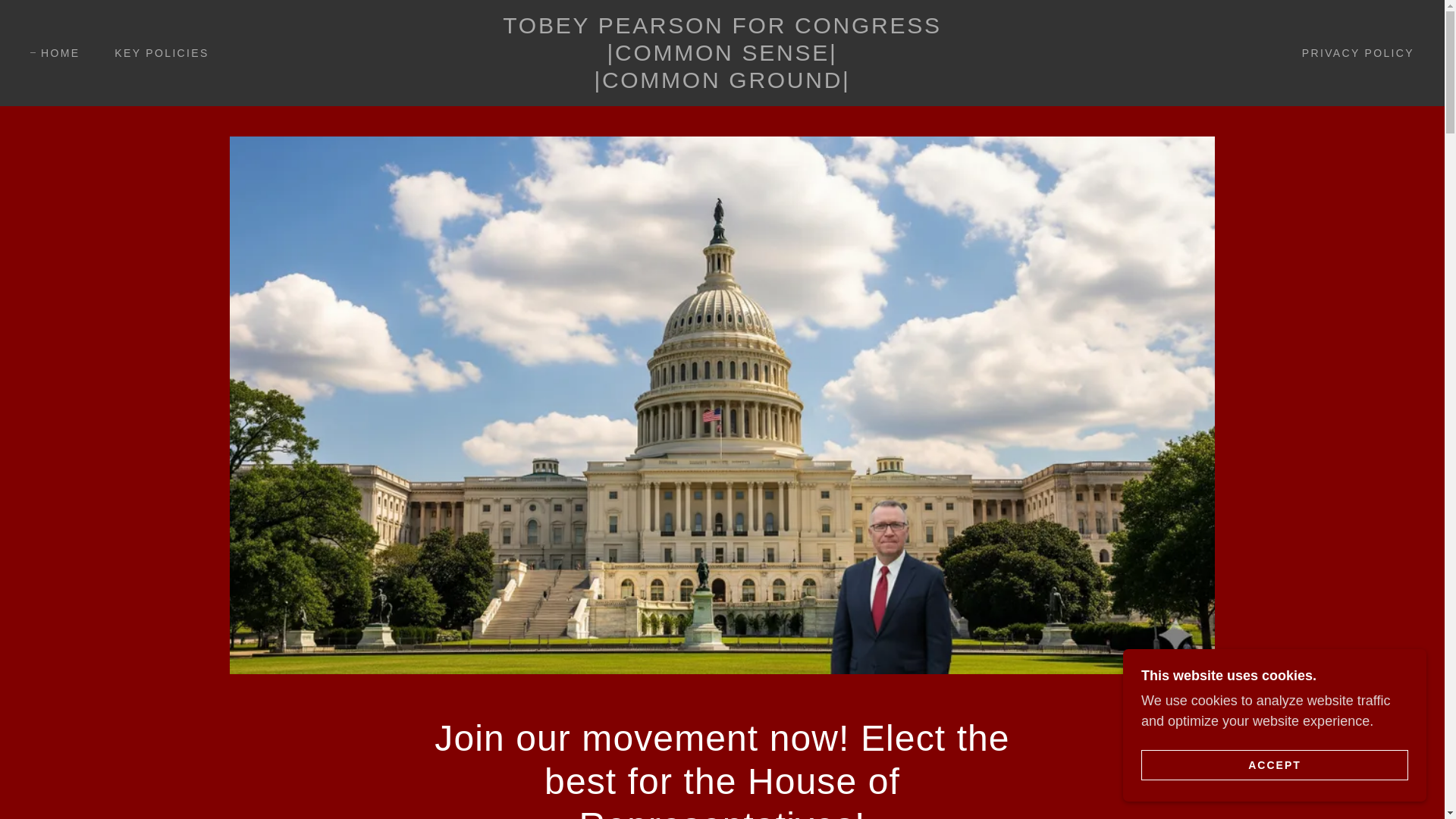 website screenshot of https://tobeyforcongress.us/