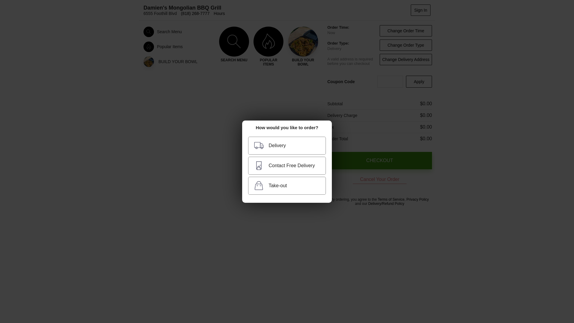 website screenshot of https://damiensmongolian.com/