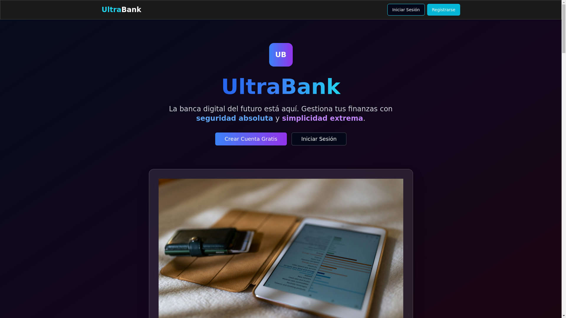website screenshot of https://ultrafintench.com.mx/