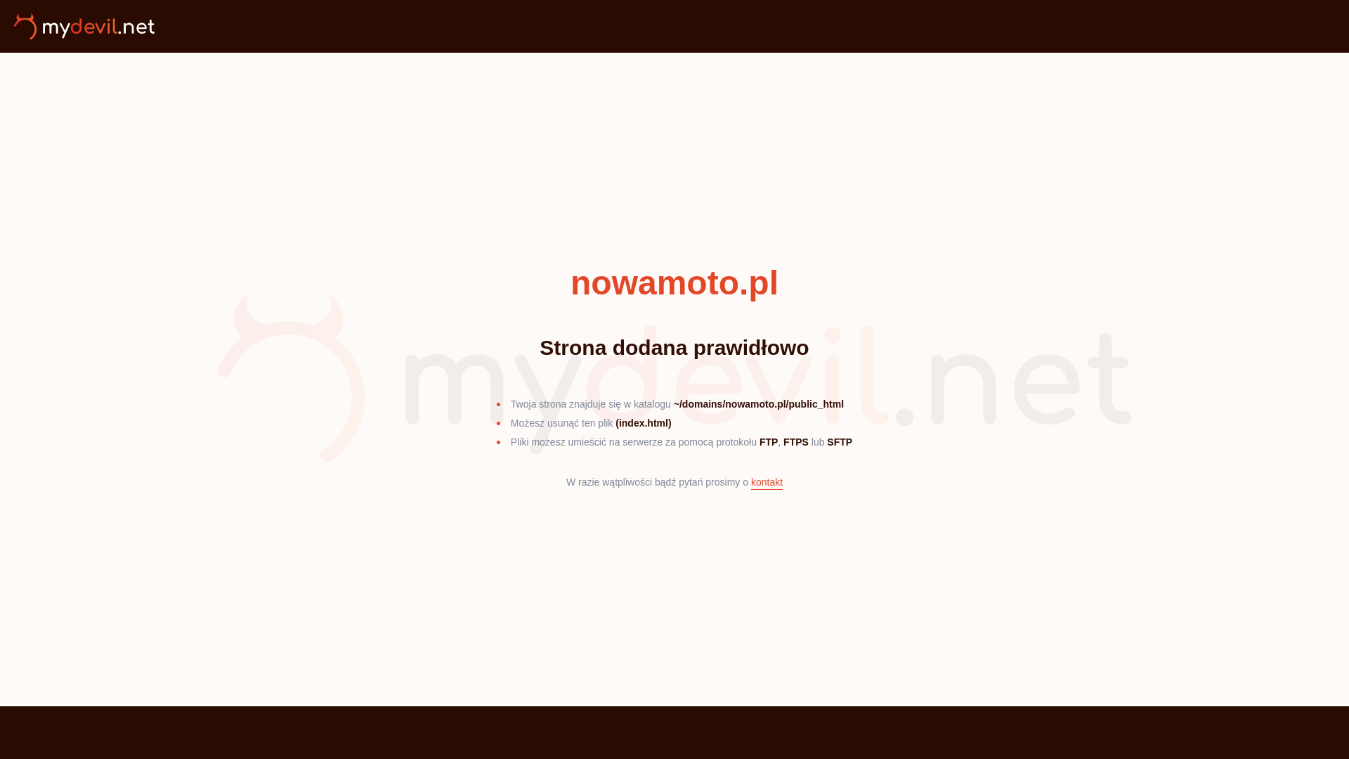 website screenshot of https://nowamoto.pl/