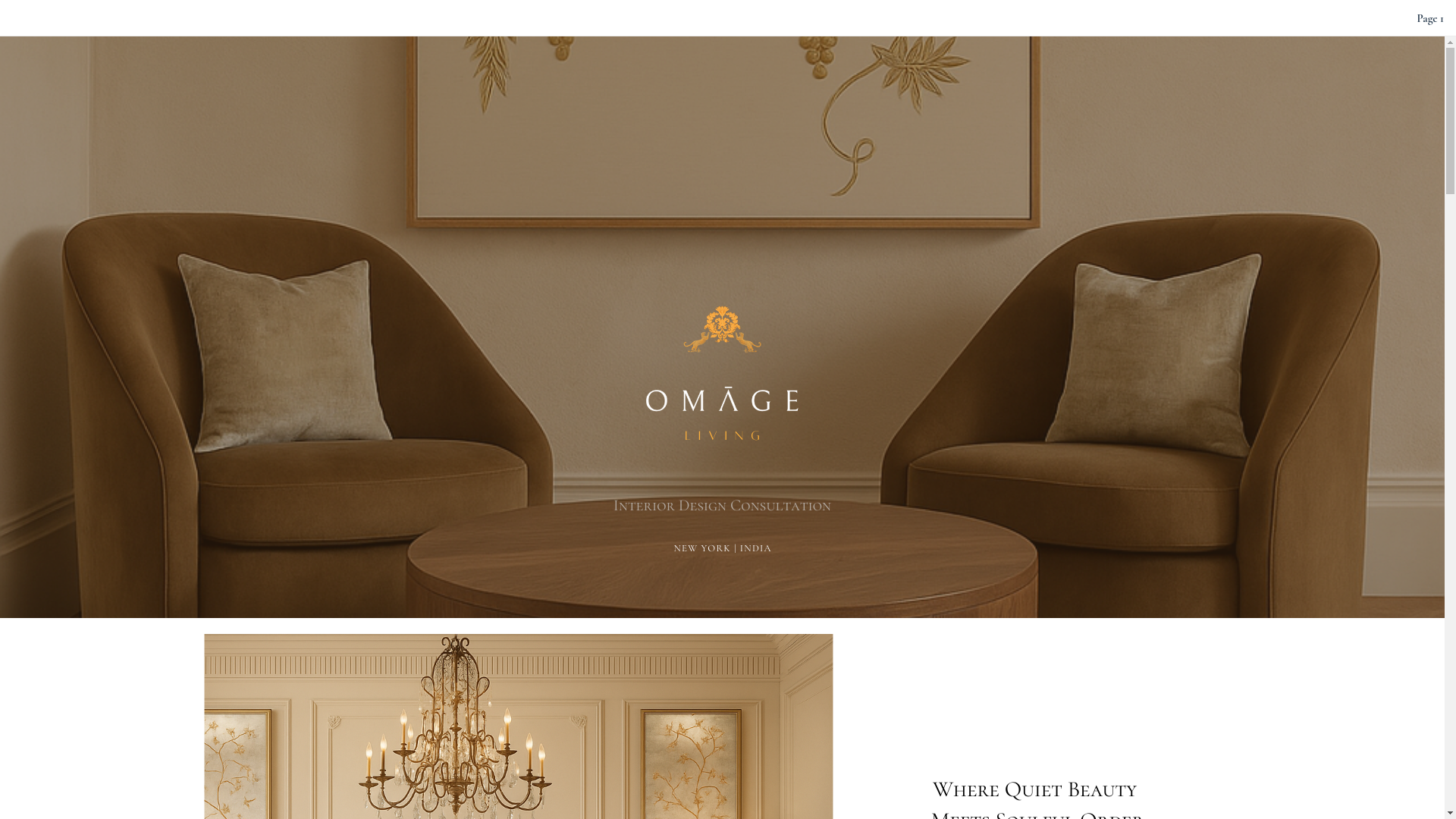 website screenshot of https://omageliving.com/