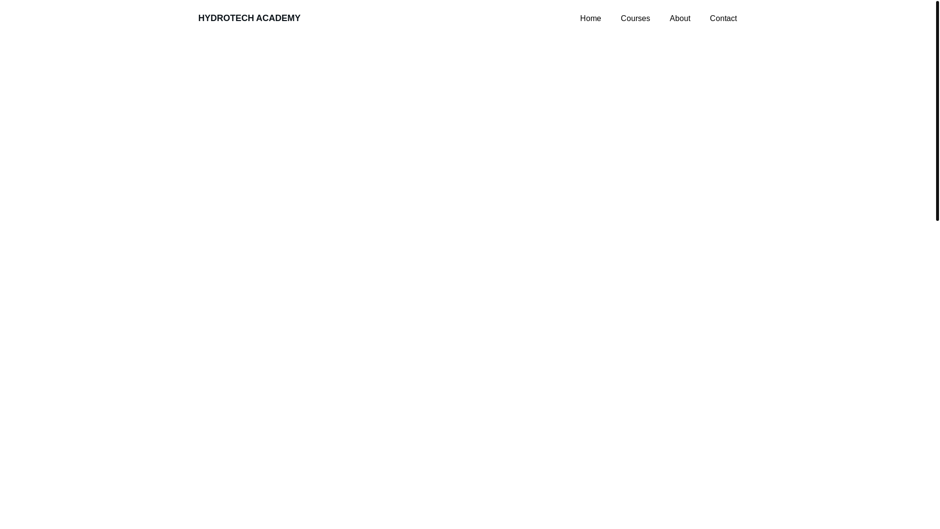 website screenshot of https://hydrotechacademy.com/