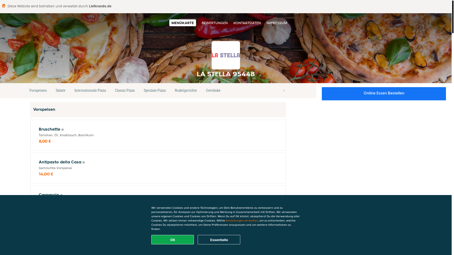 website screenshot of https://lastella-bayreuth.de/