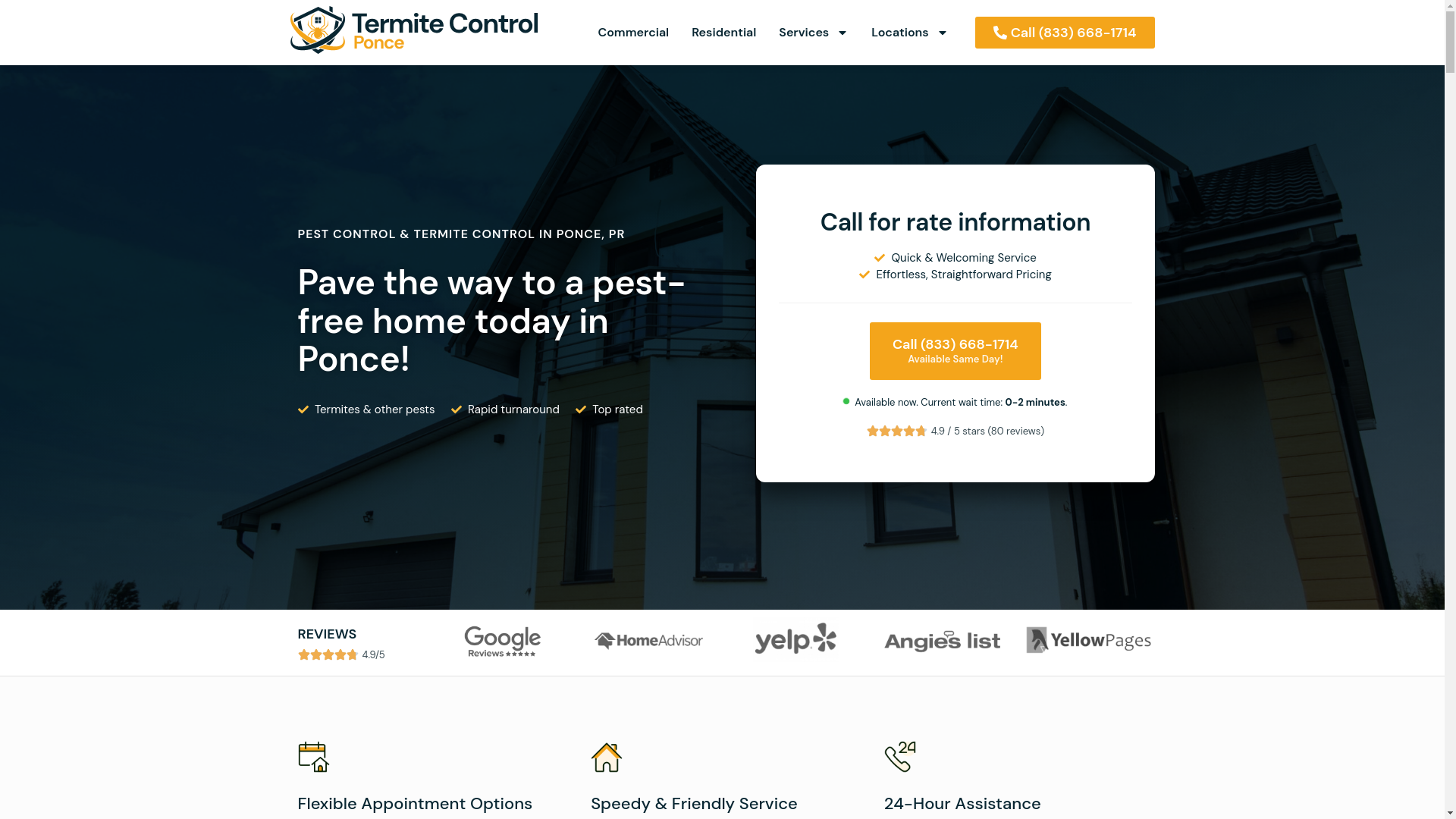 website screenshot of https://poncetermite.com/