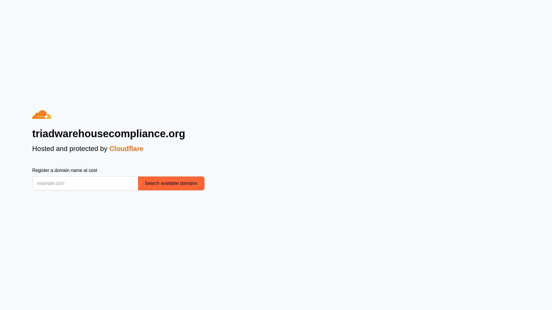 website screenshot of https://triadwarehousecompliance.org/