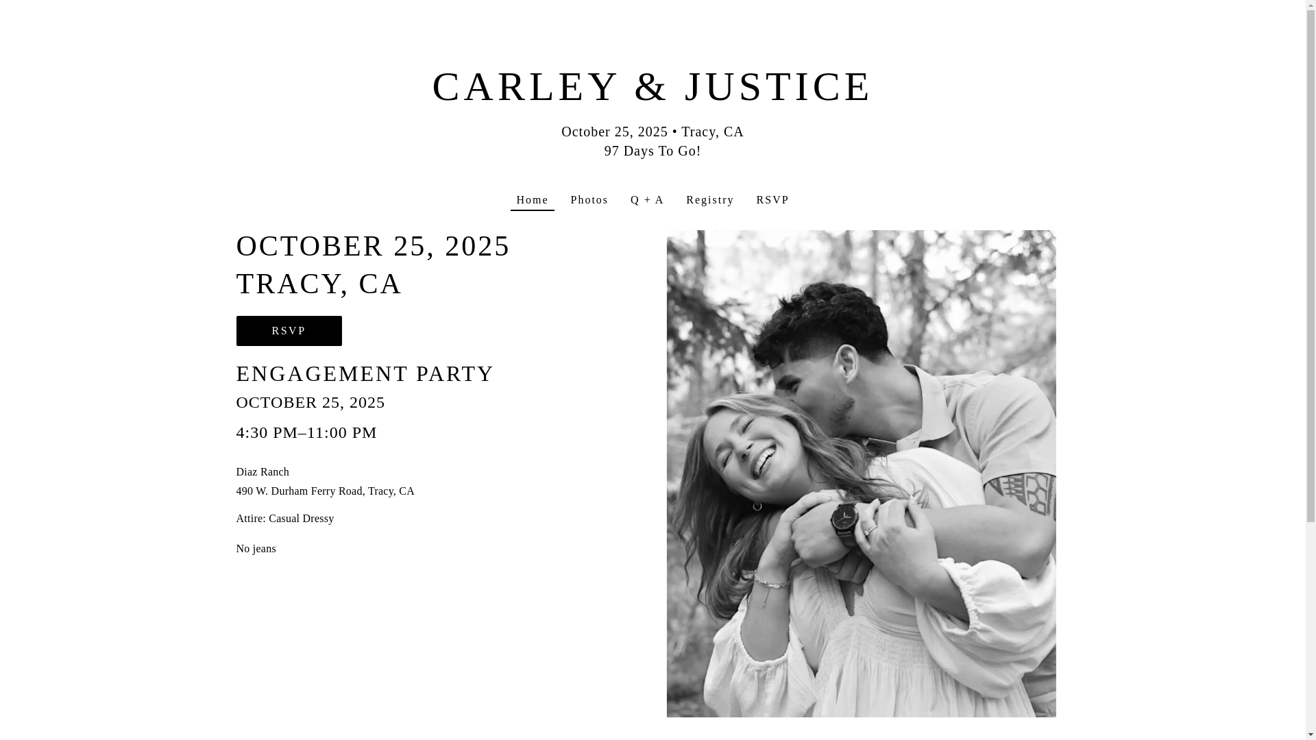 website screenshot of https://carleyandjustice.com/