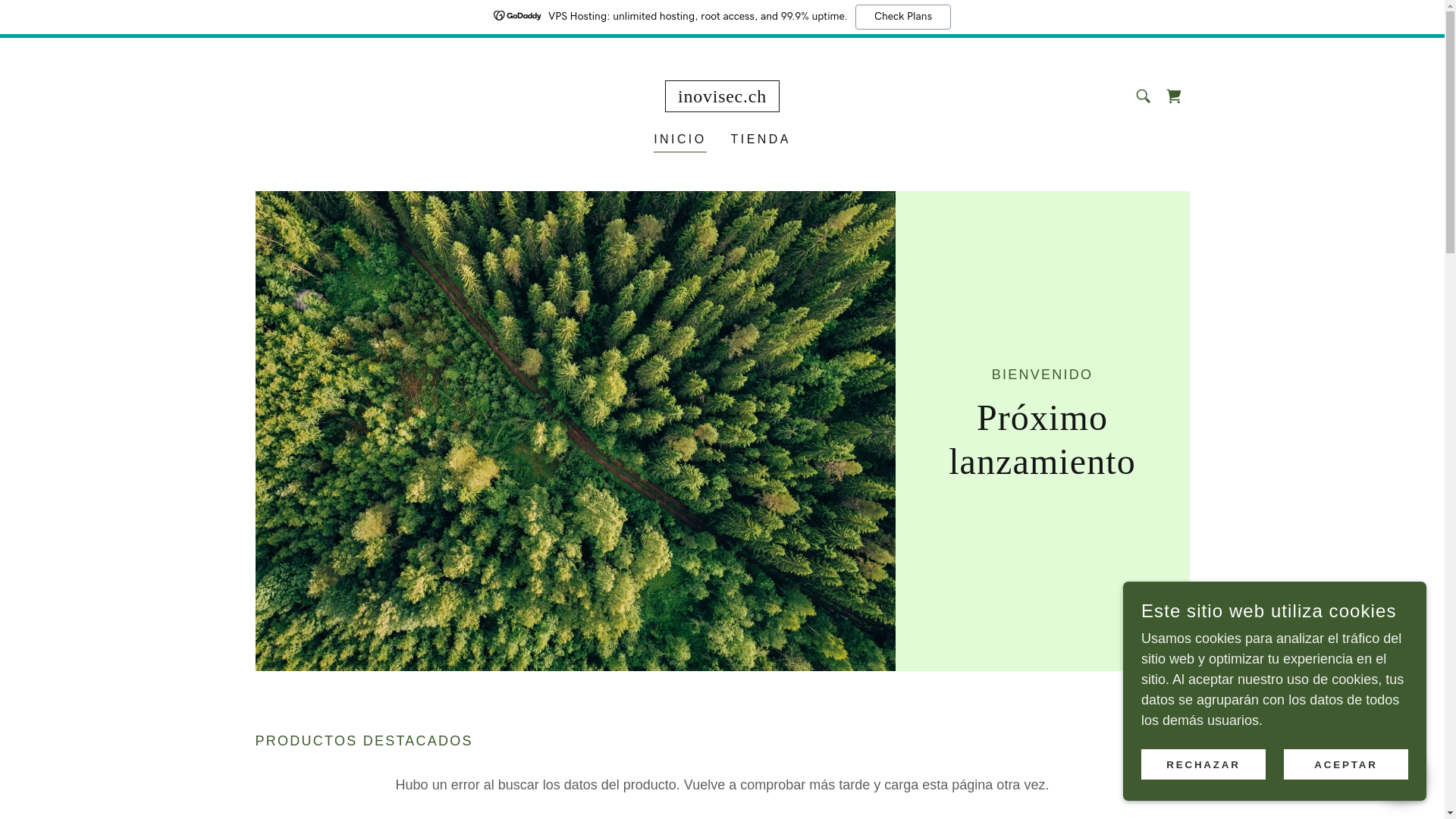 website screenshot of https://inovisec.ch/