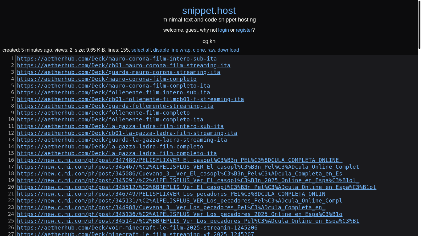 website screenshot of https://snippet.host/gdezsz