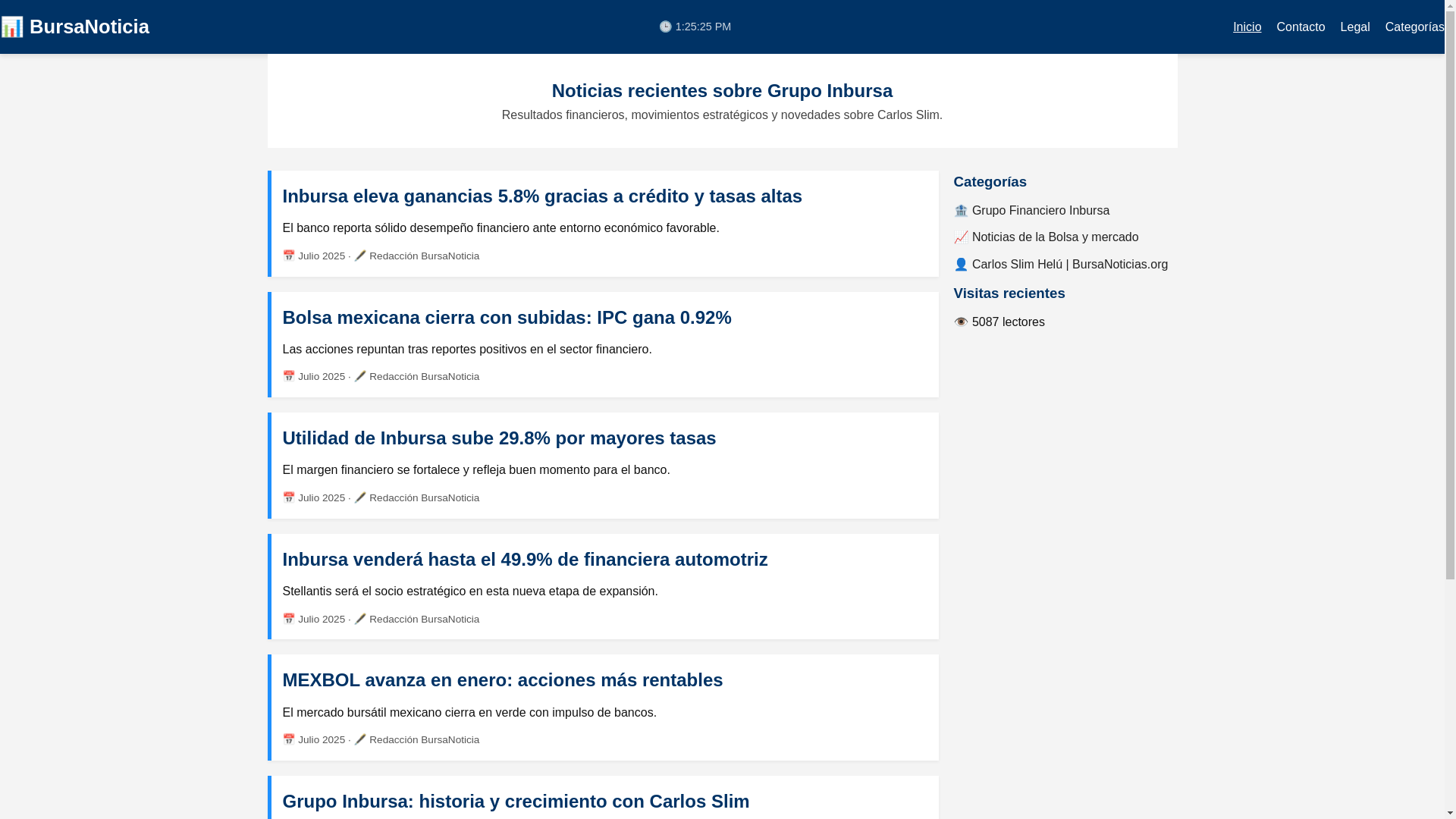 website screenshot of https://bursanoticia.org/