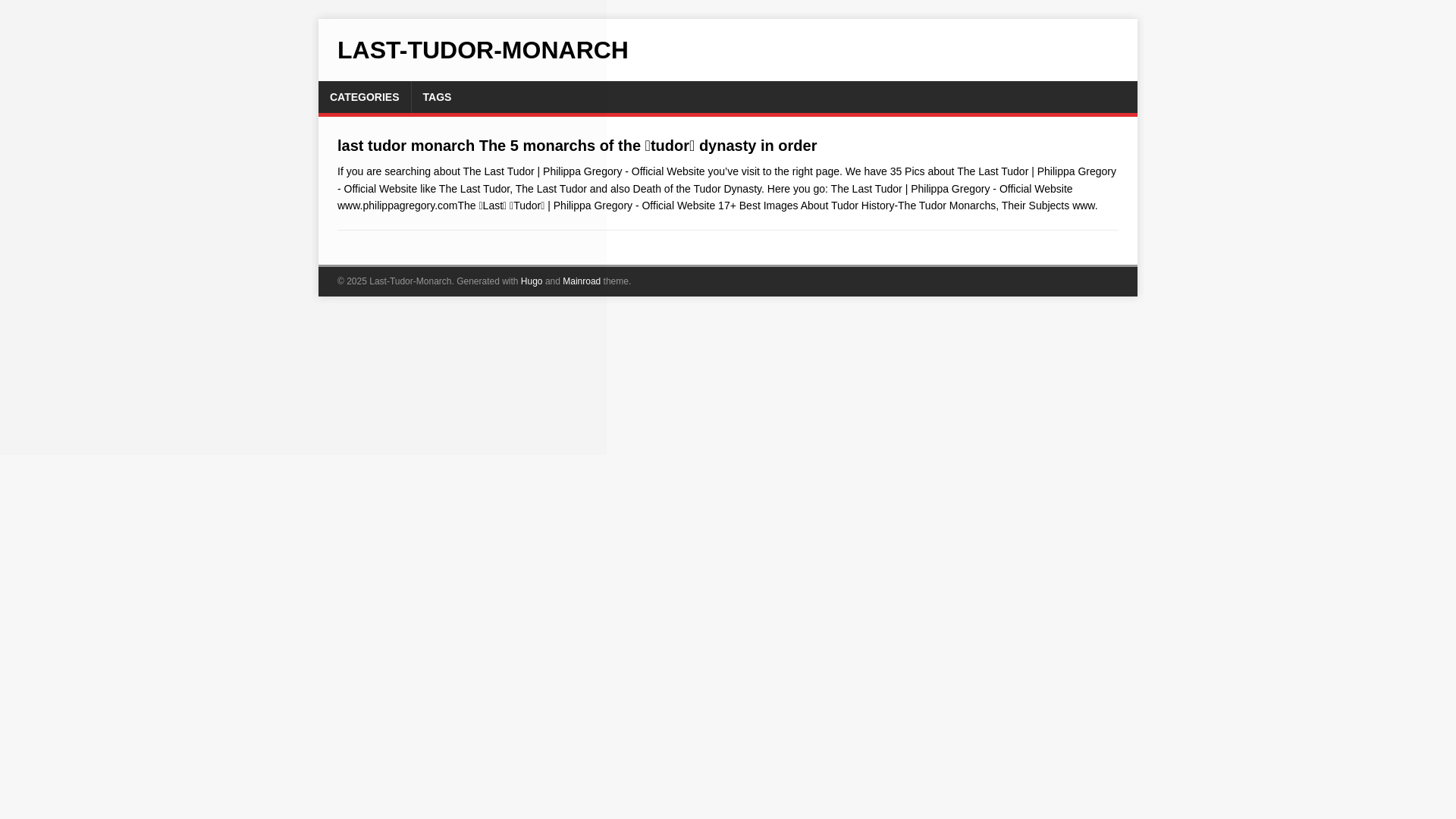 website screenshot of https://last-tudor-monarch.pages.dev/