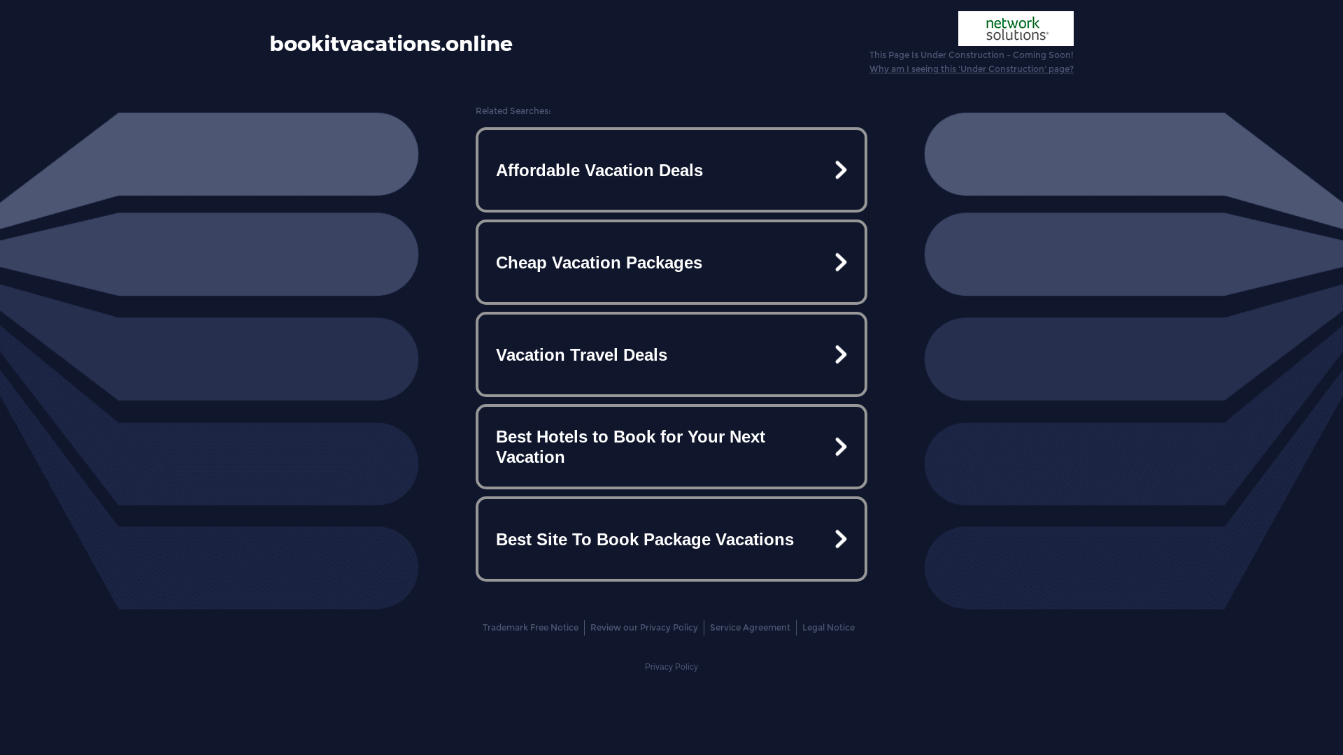 website screenshot of https://bookitvacations.online/