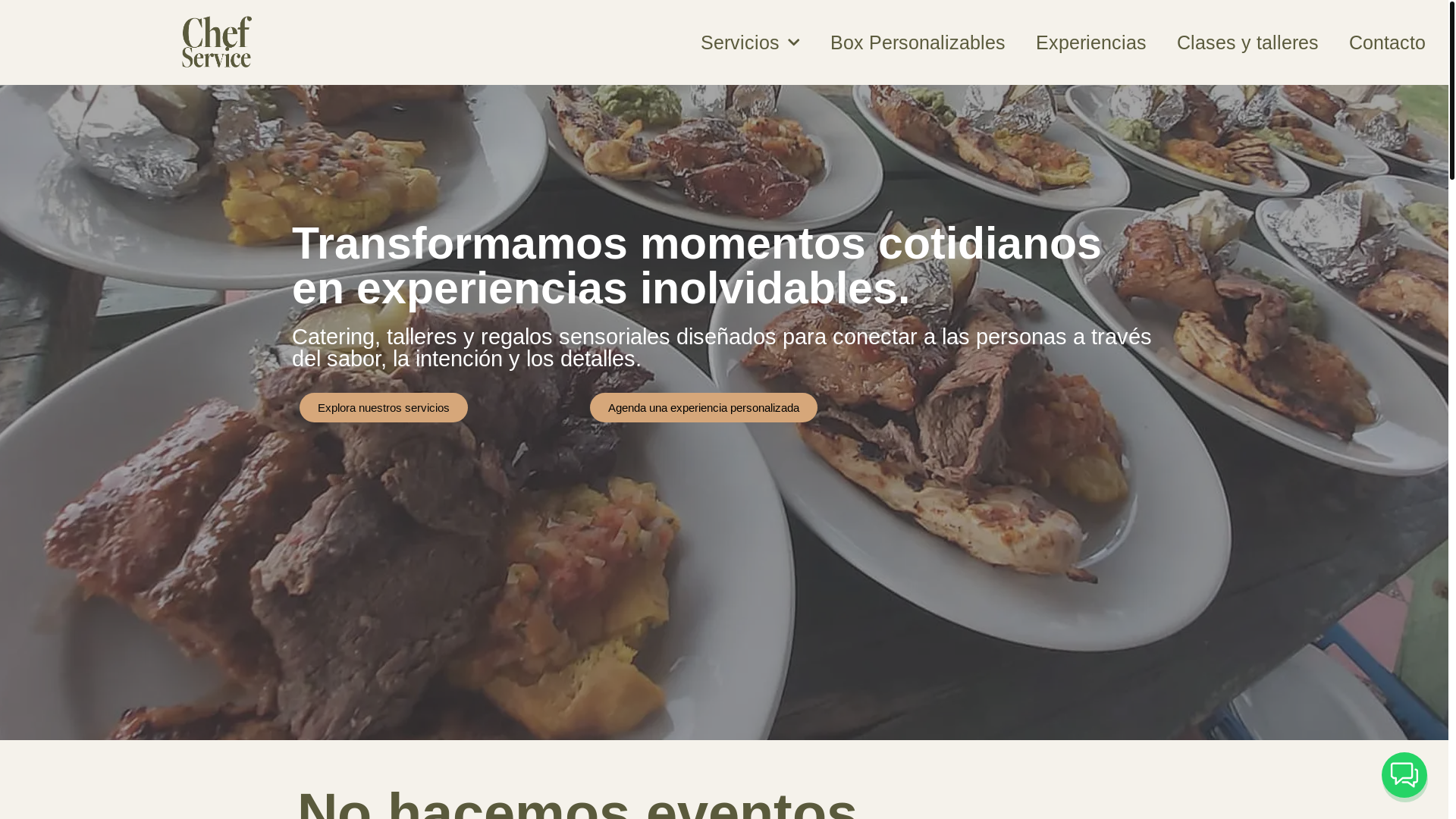 website screenshot of https://chefservice.co/