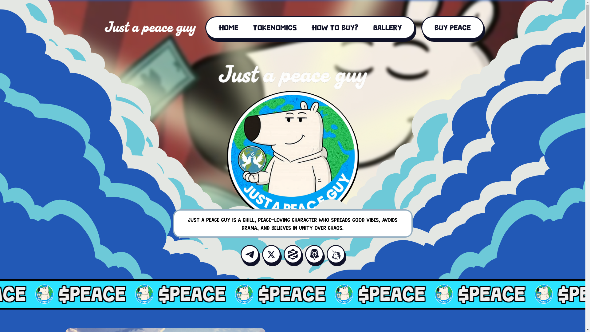 website screenshot of https://justapeaceguy.life/