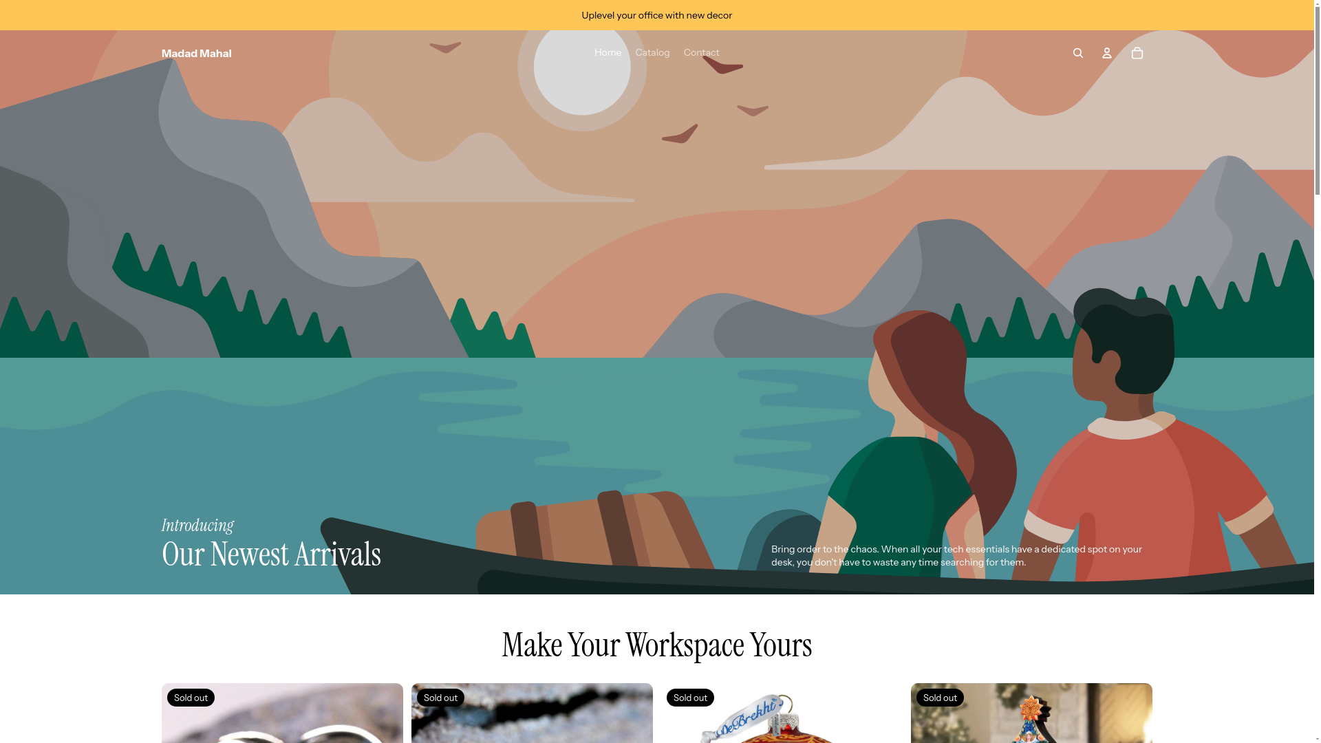 website screenshot of https://madadmahal.com/