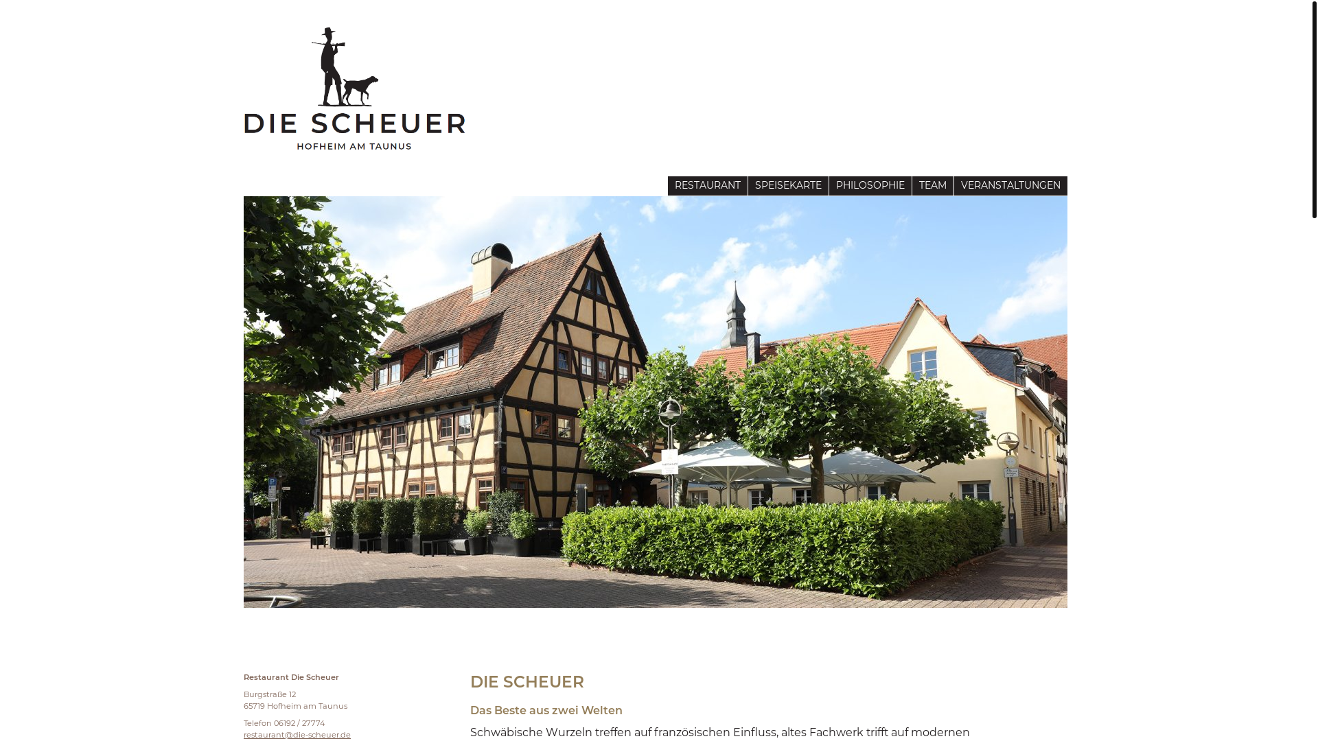 website screenshot of https://www.die-scheuer.de/