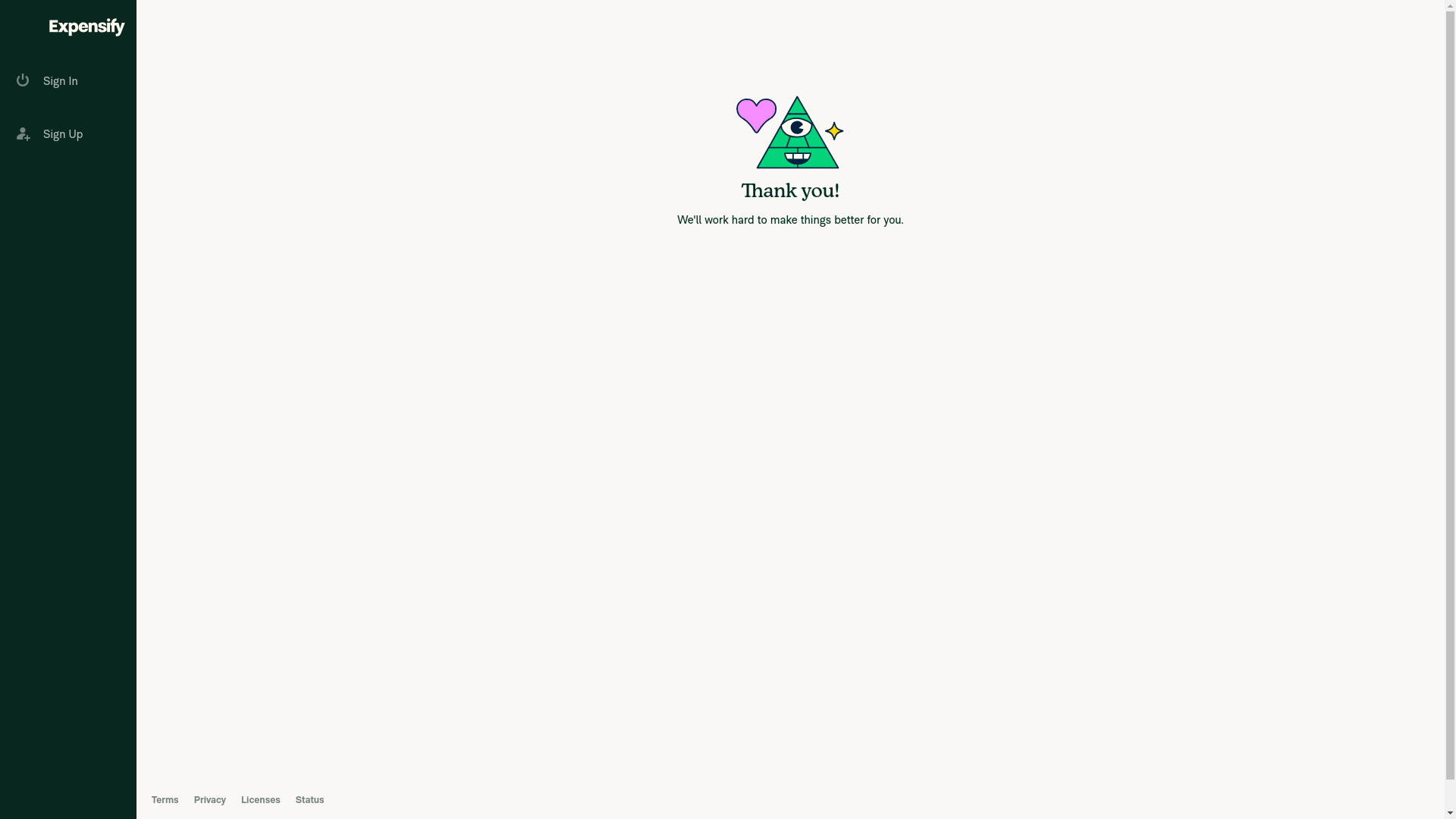 website screenshot of https://www.expensify.com/npsSurvey.php?surveyID=LnqRxVelNVICz2RM&accountID=12679826&score=3