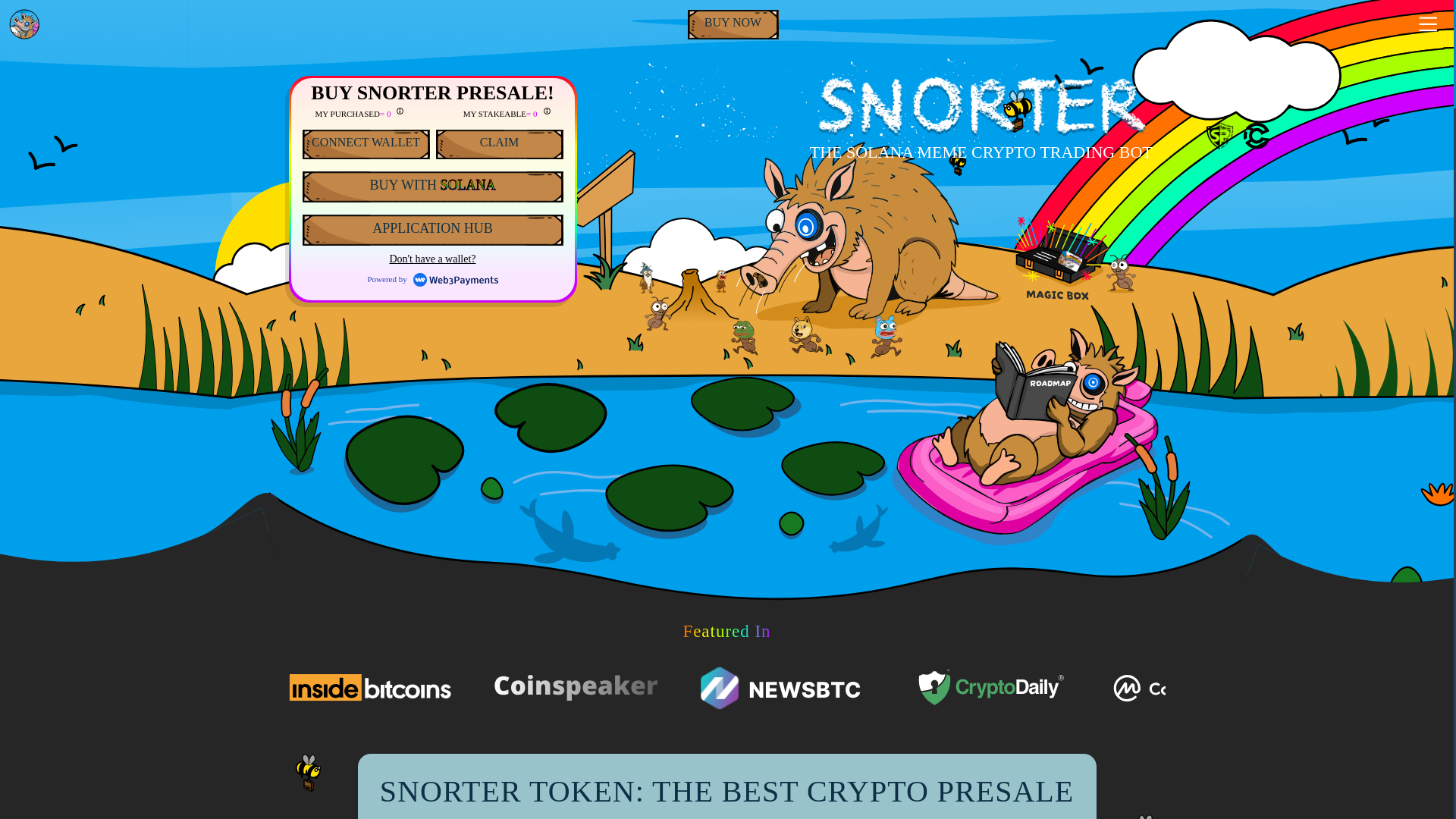 website screenshot of https://snortertoken-hubs.pages.dev/