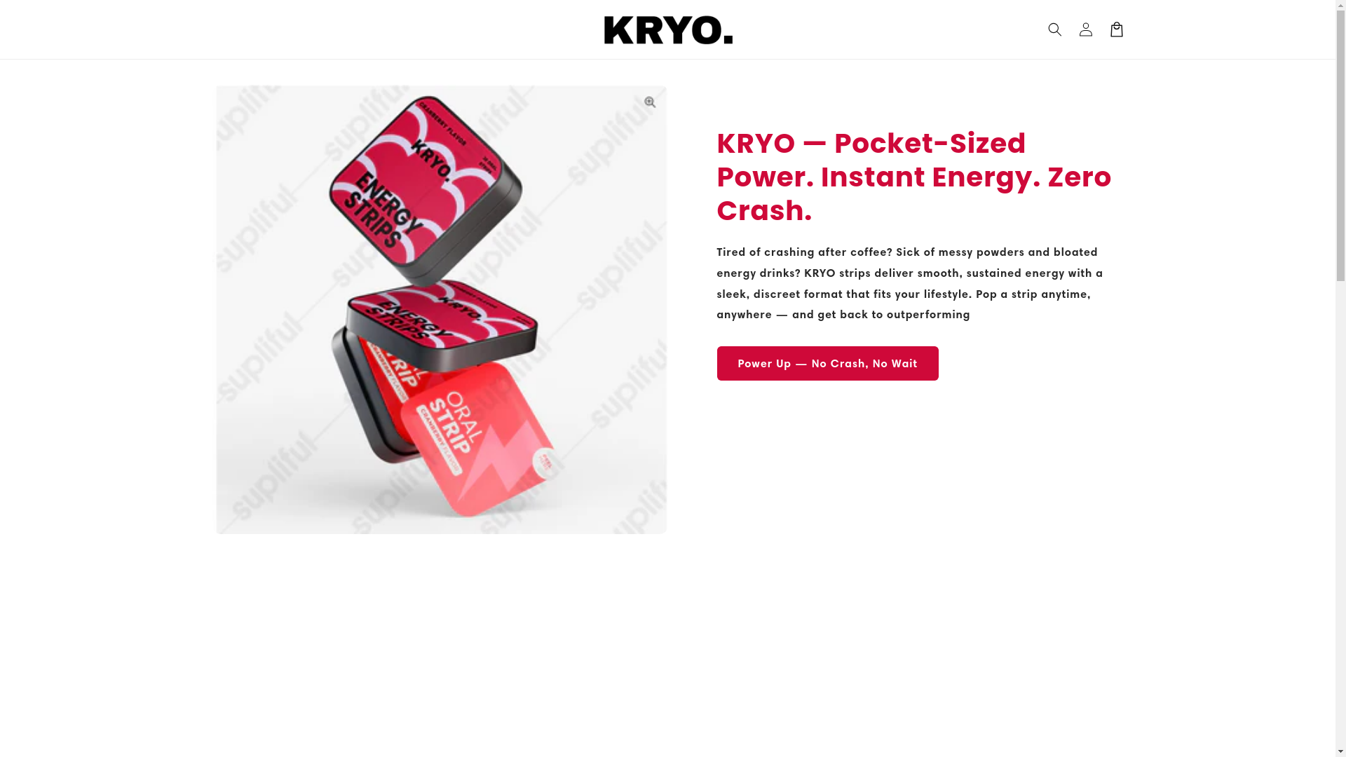 website screenshot of https://getkryo.store/