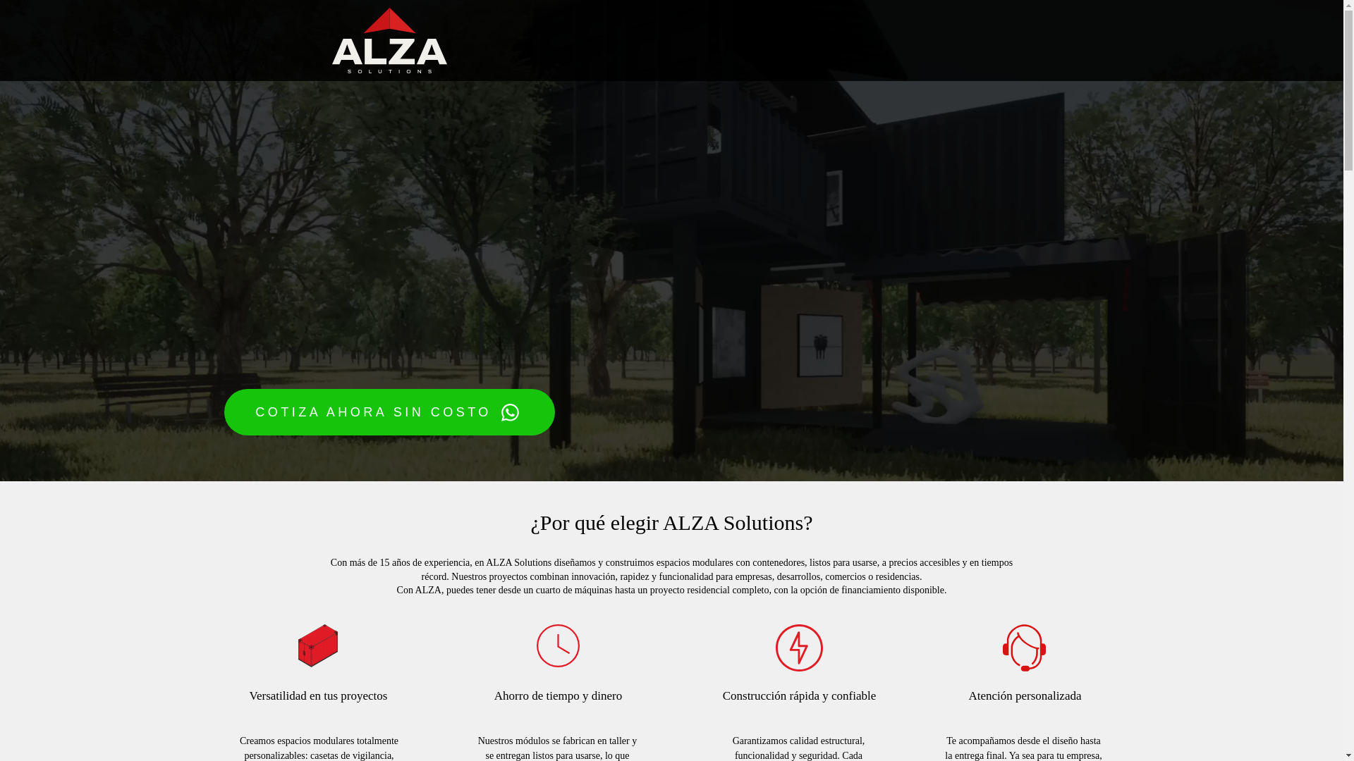 website screenshot of https://construyeconcontenedores.com/