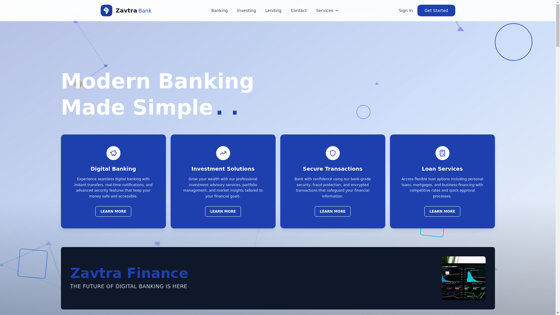 website screenshot of https://zavtrafinance.com/