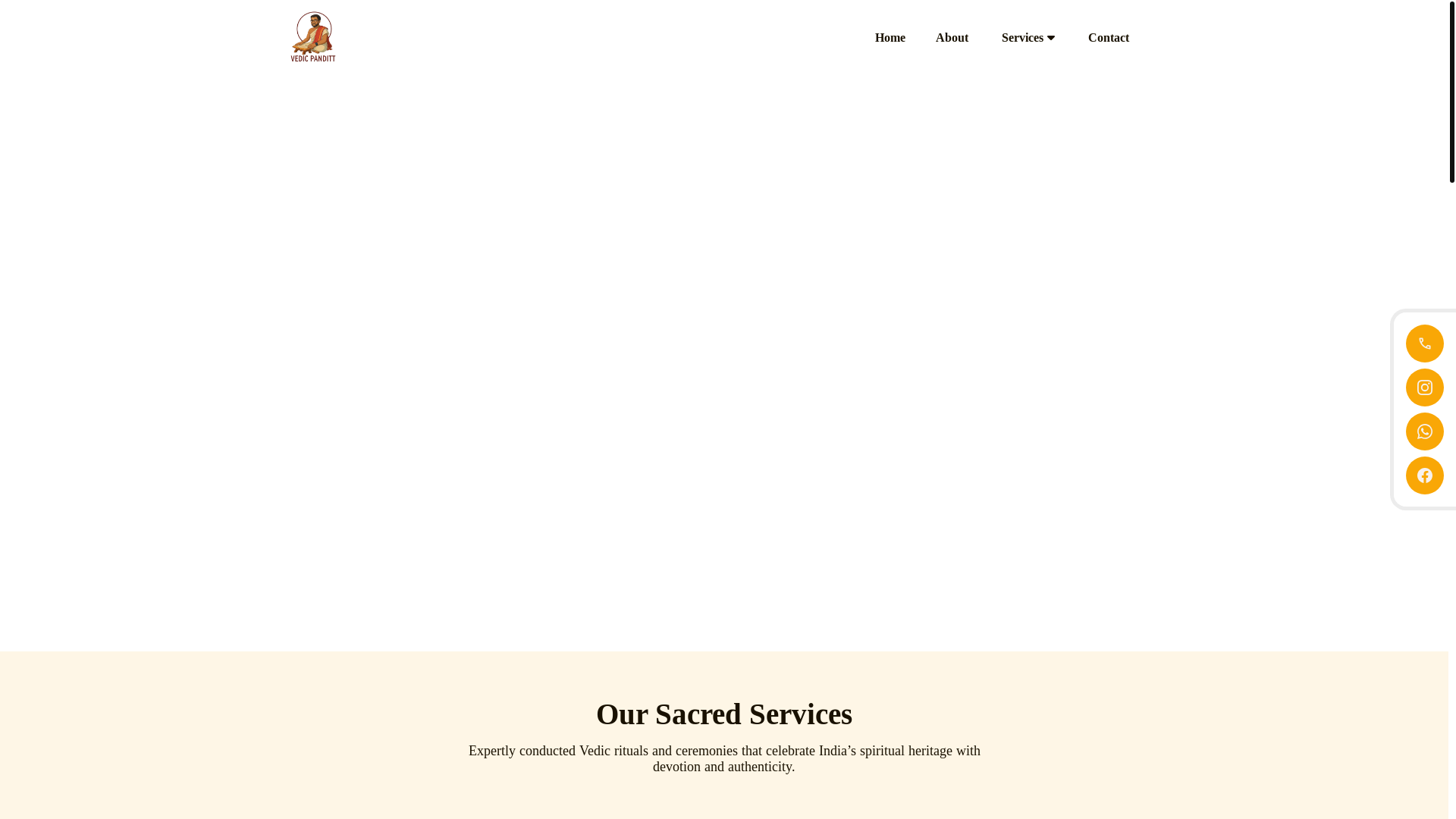 website screenshot of https://vedicpanditt.com/