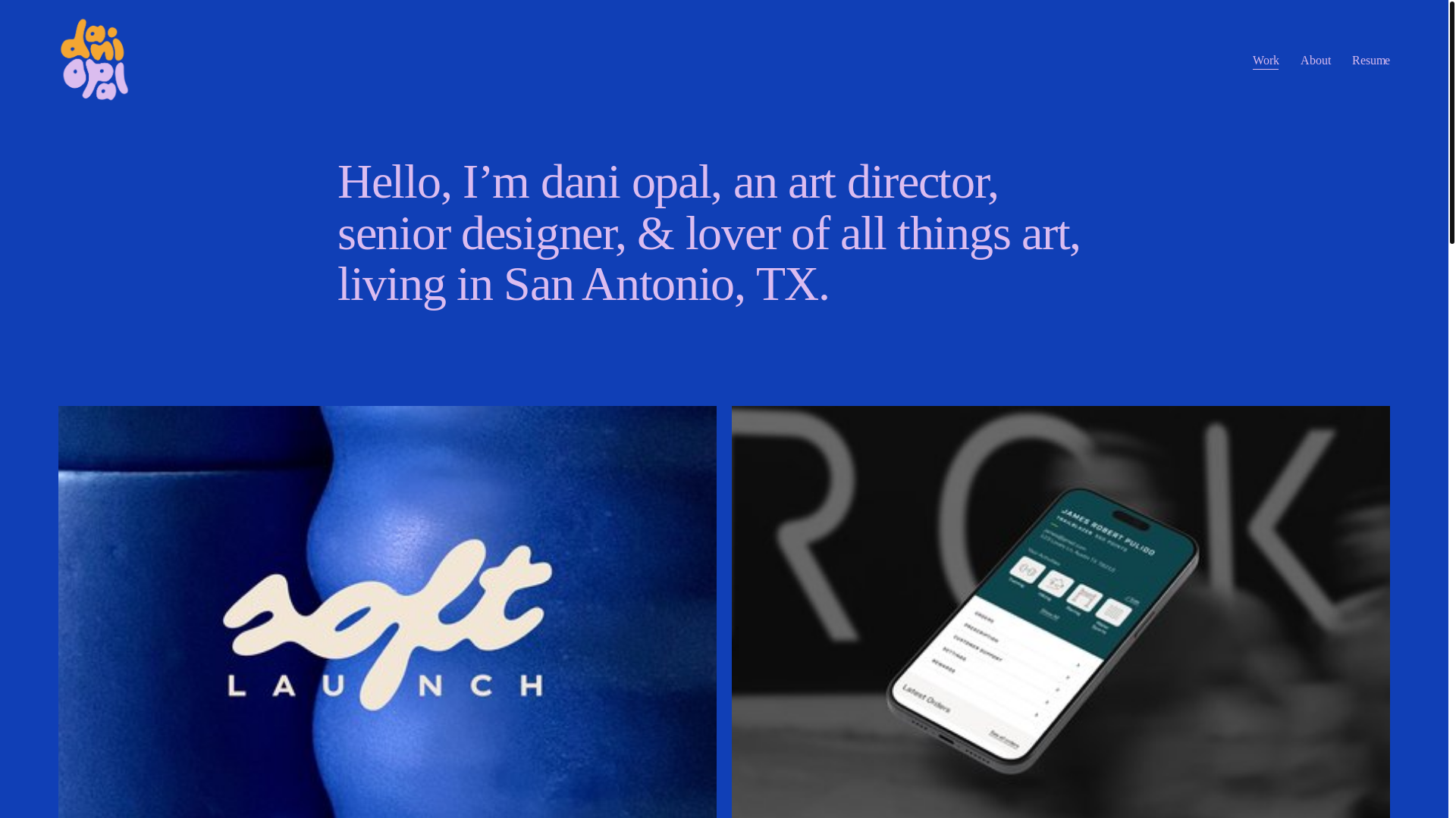 website screenshot of https://daniopalstudio.com/