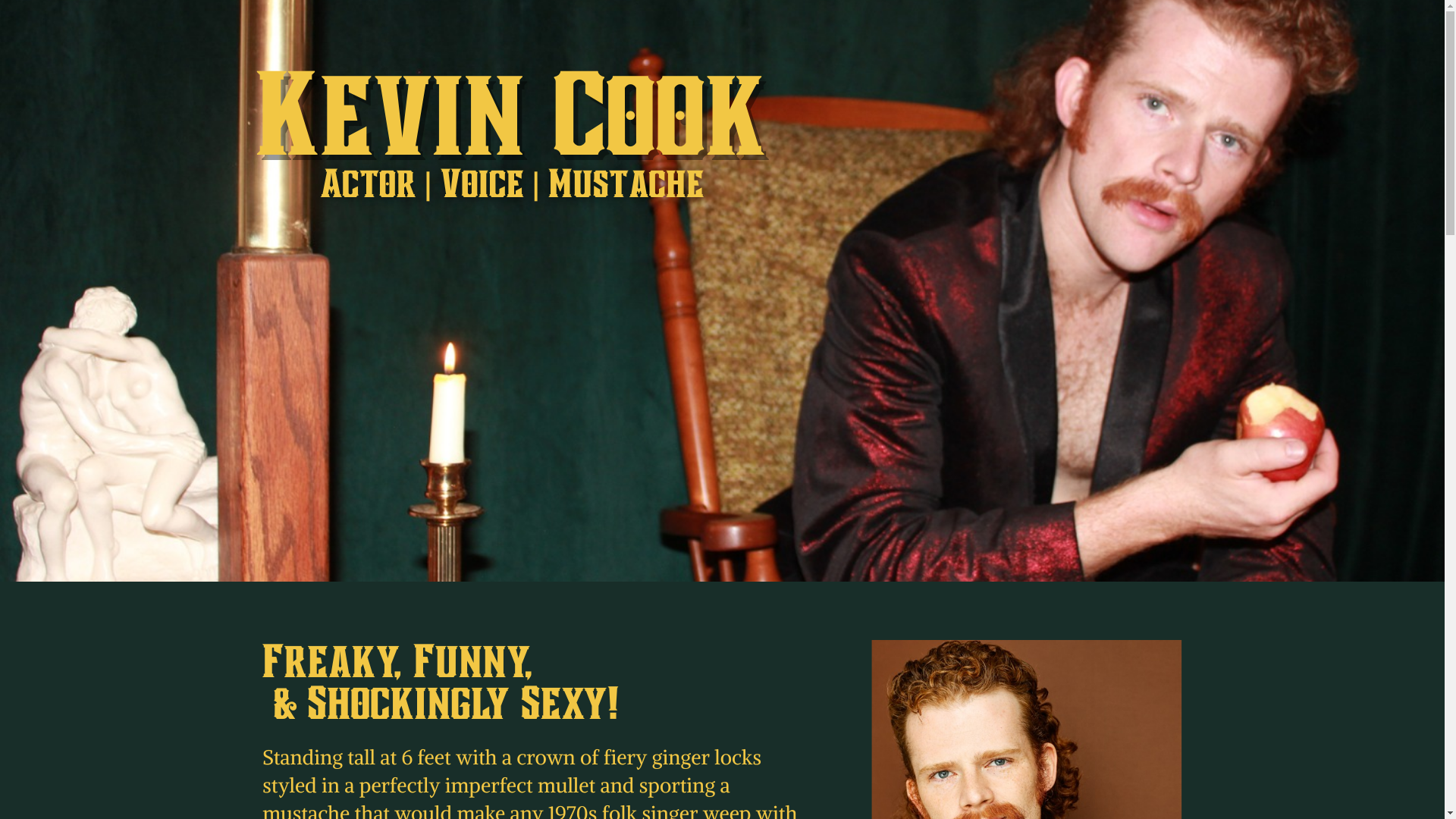 website screenshot of https://kevincookactor.com/