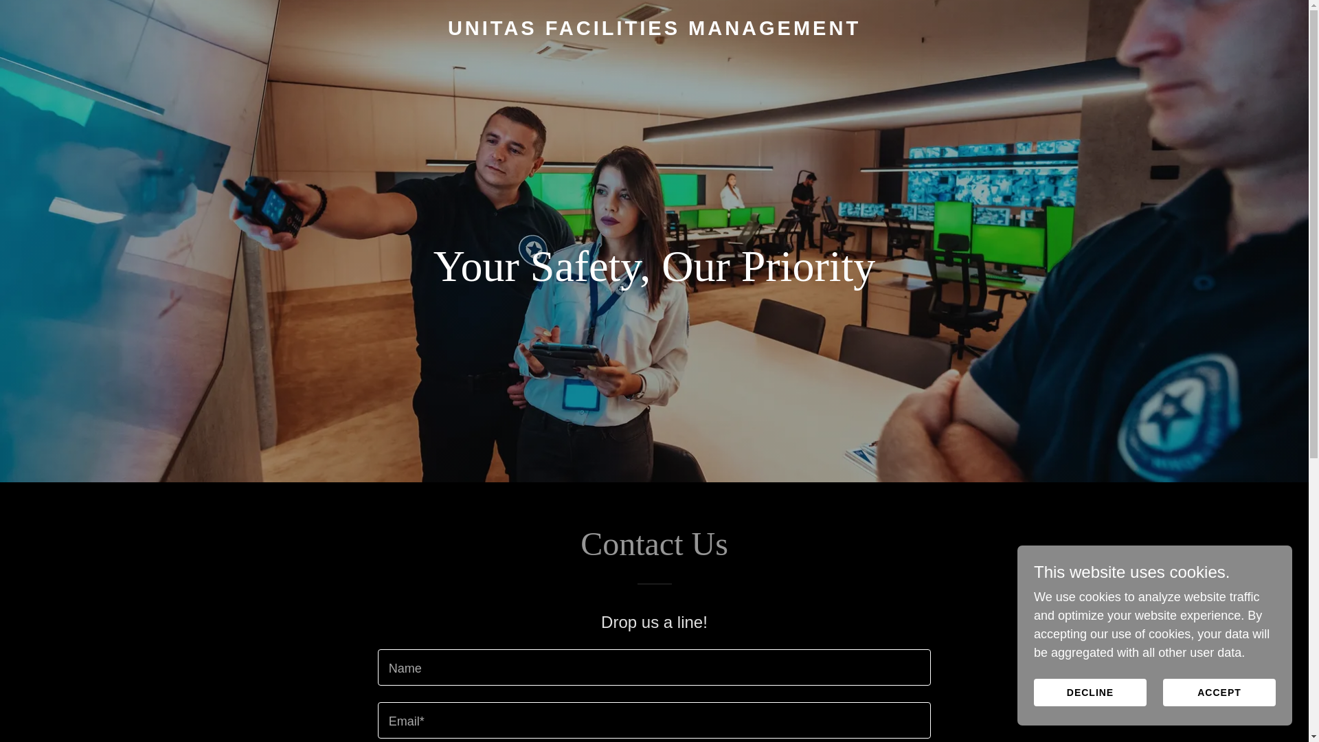 website screenshot of https://unitasfacilities-management.co.uk/