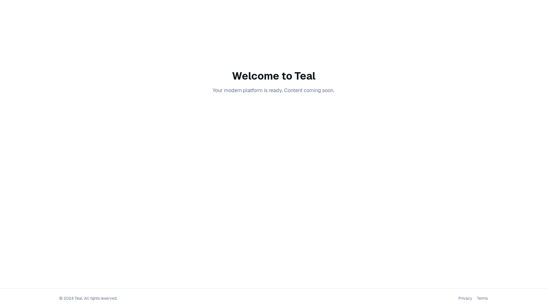 website screenshot of https://teal.industries/