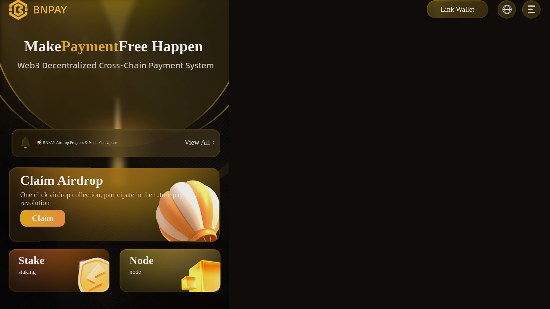 website screenshot of https://www.bnpay.xyz/