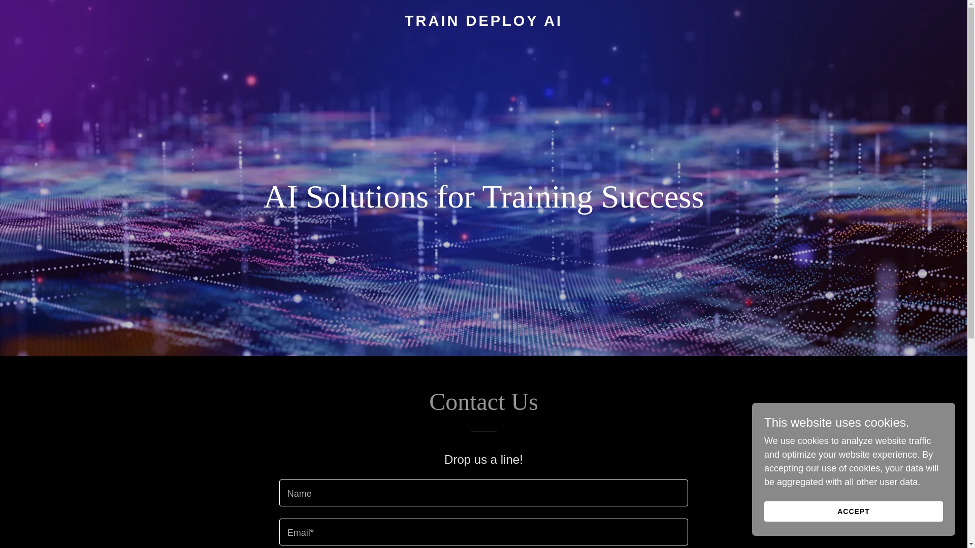website screenshot of https://traindeployai.com/
