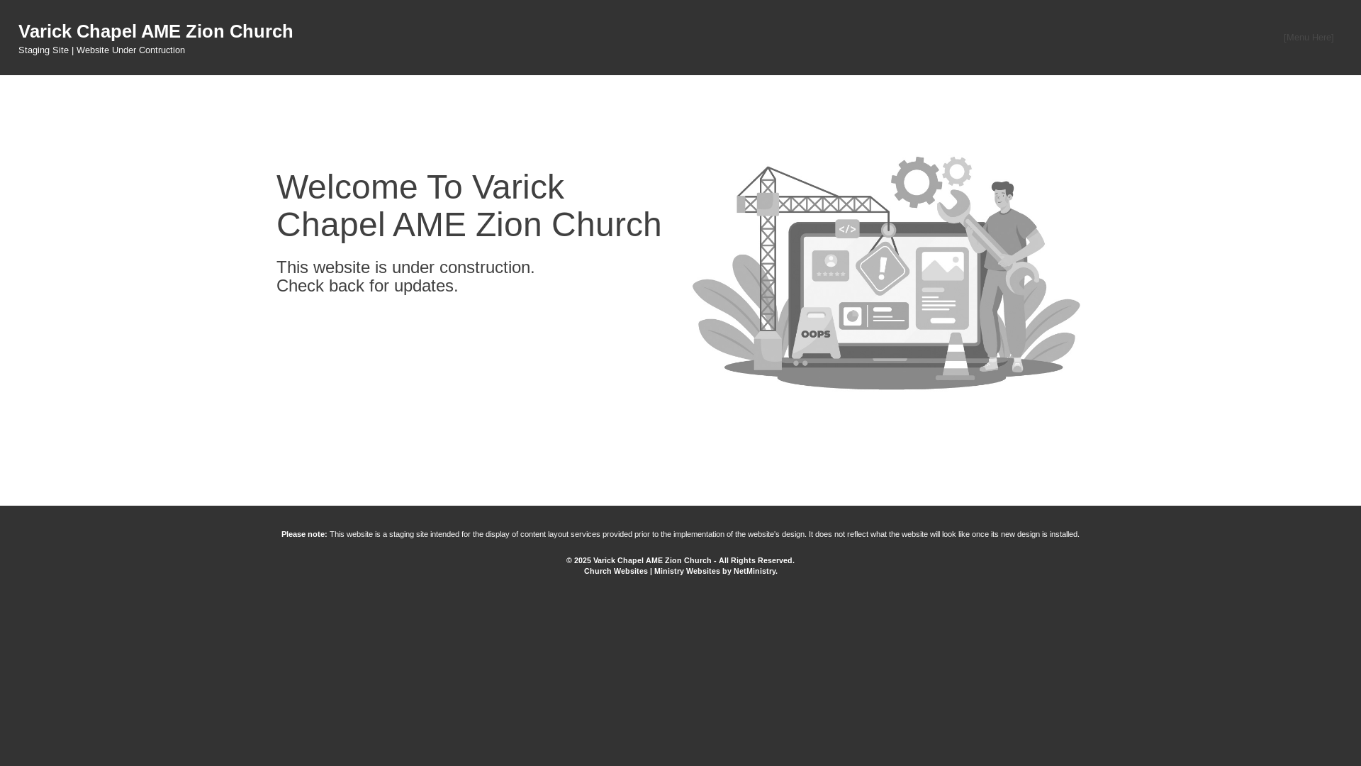 website screenshot of https://varickchapelamzchurch.org/
