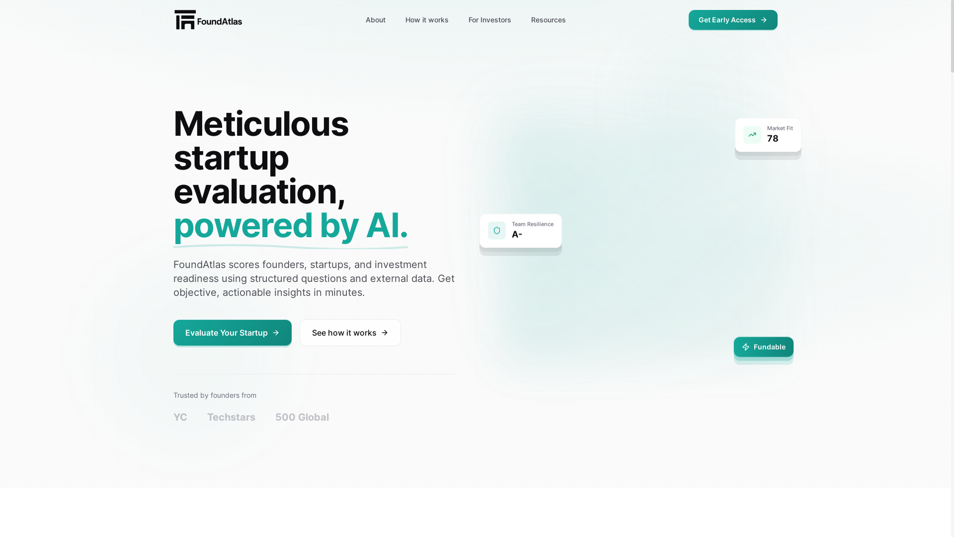 website screenshot of https://foundatlas.com/