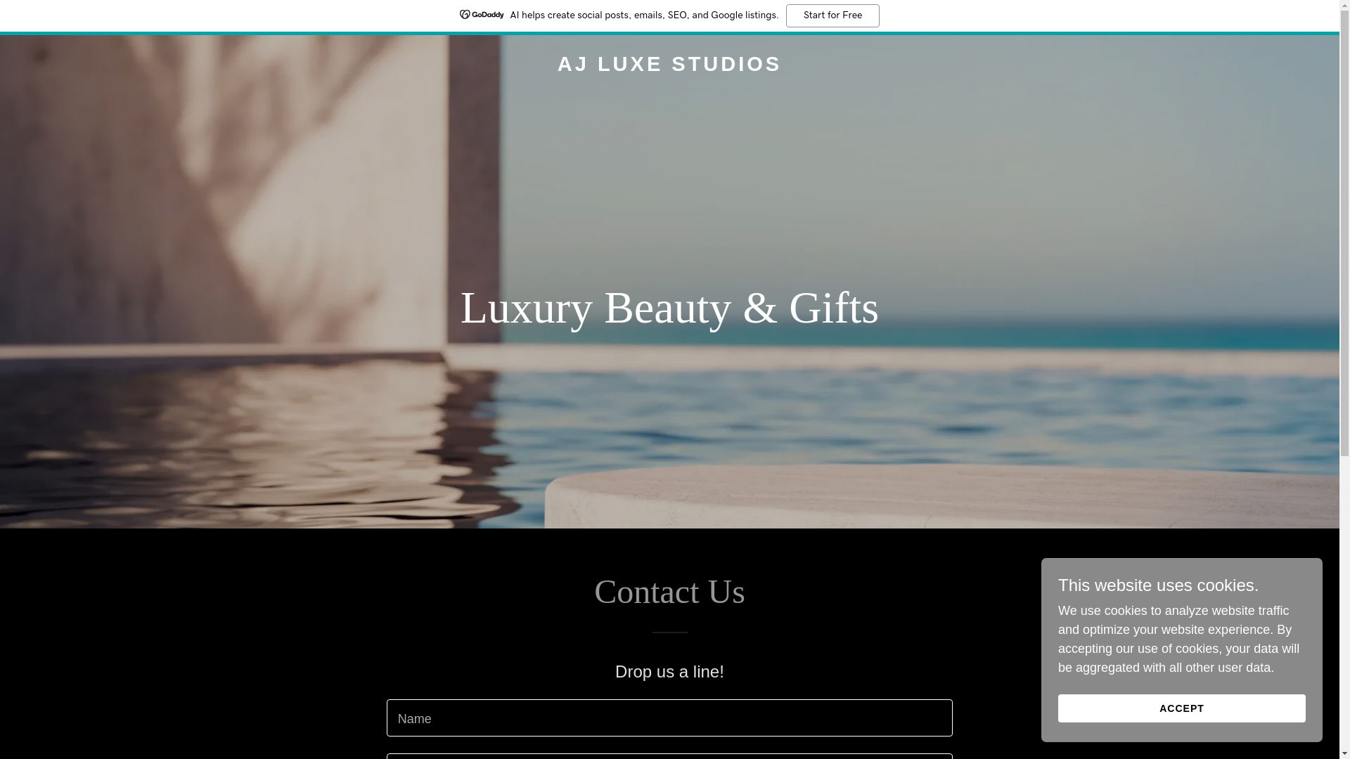 website screenshot of https://ajluxestudios.com.au/
