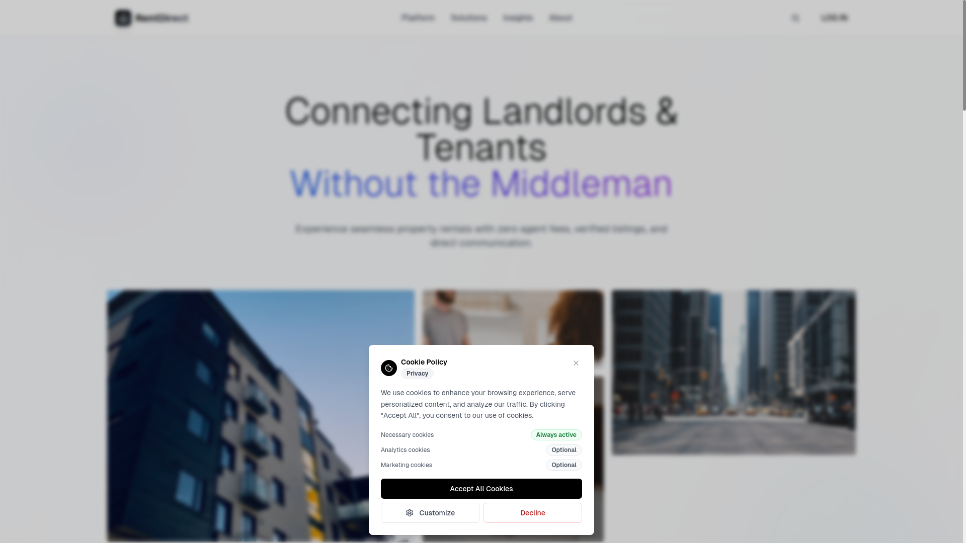 website screenshot of https://rentdirect.co.zw/