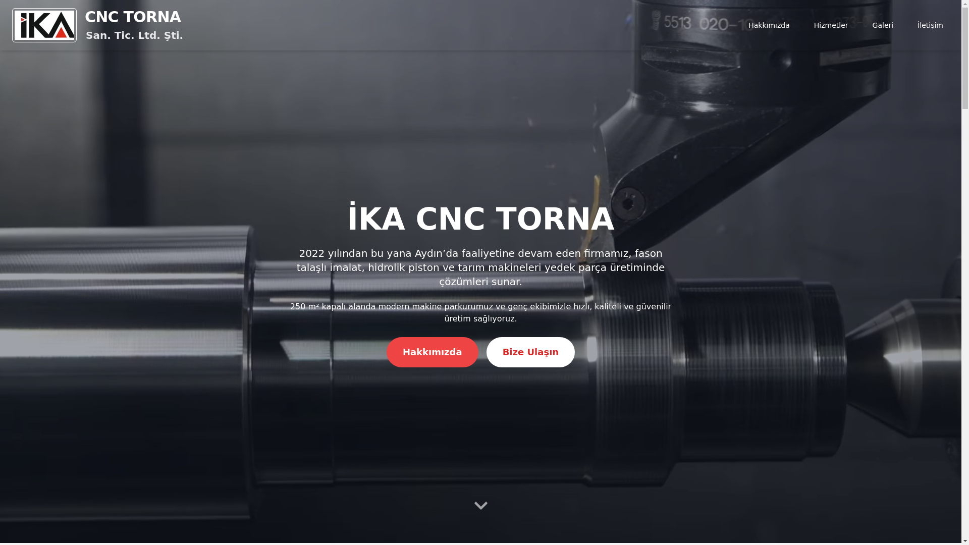 website screenshot of https://ikacnctorna.com.tr/