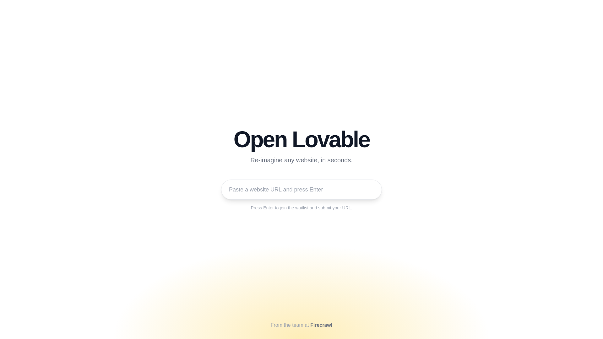 website screenshot of https://openlovable.com/