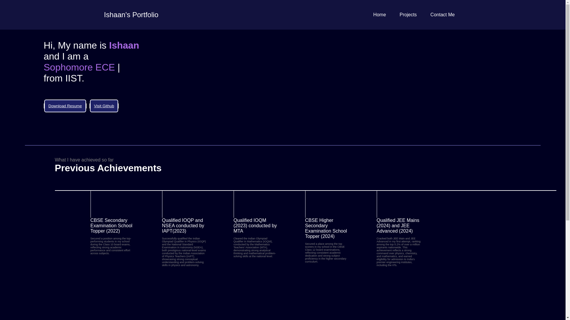 website screenshot of https://ishaan-s-portfolio.pages.dev/