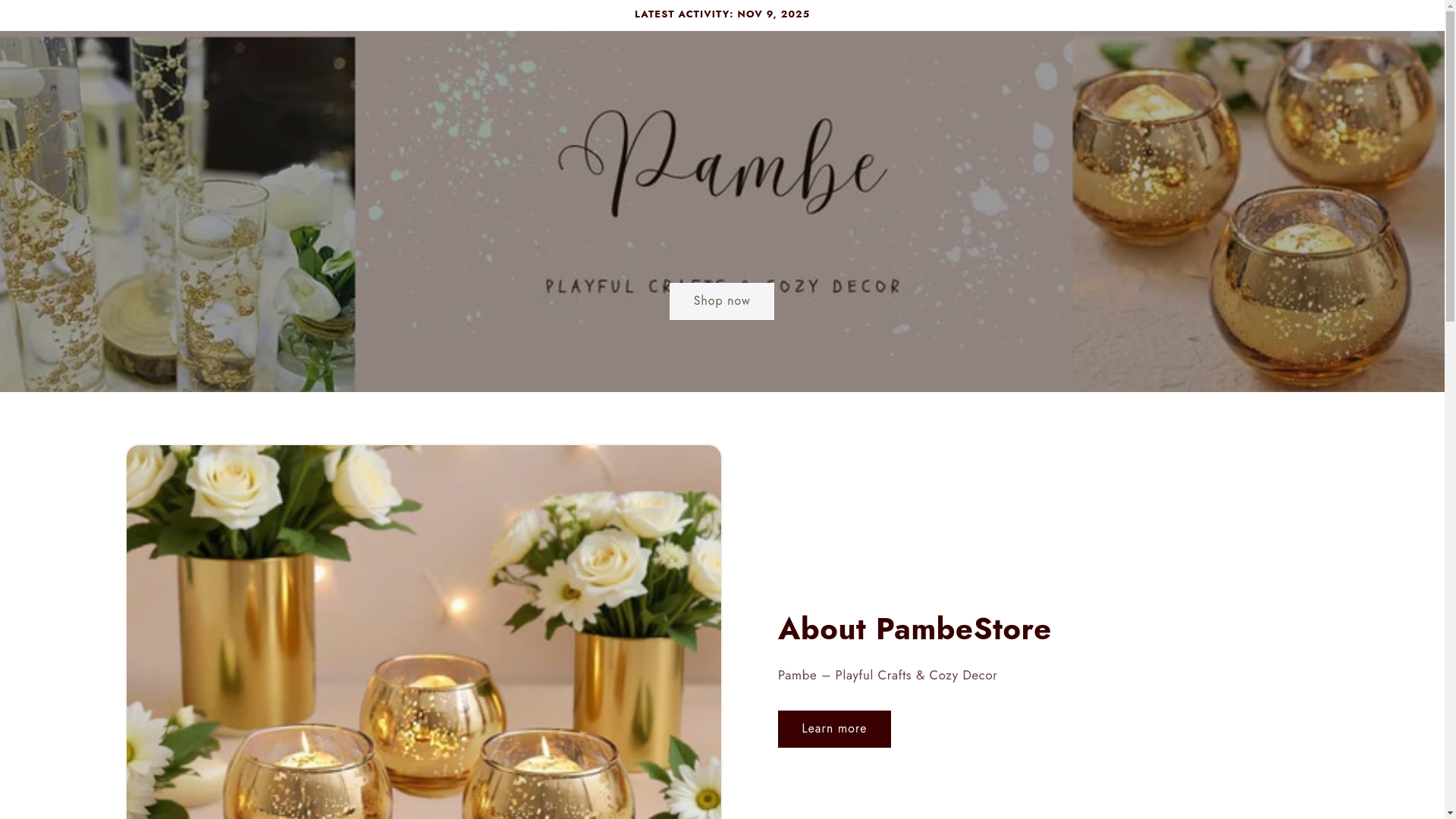 website screenshot of https://pambestore.com/