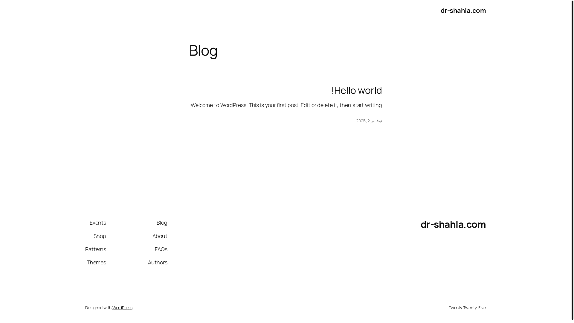 website screenshot of https://dr-shahla.com/