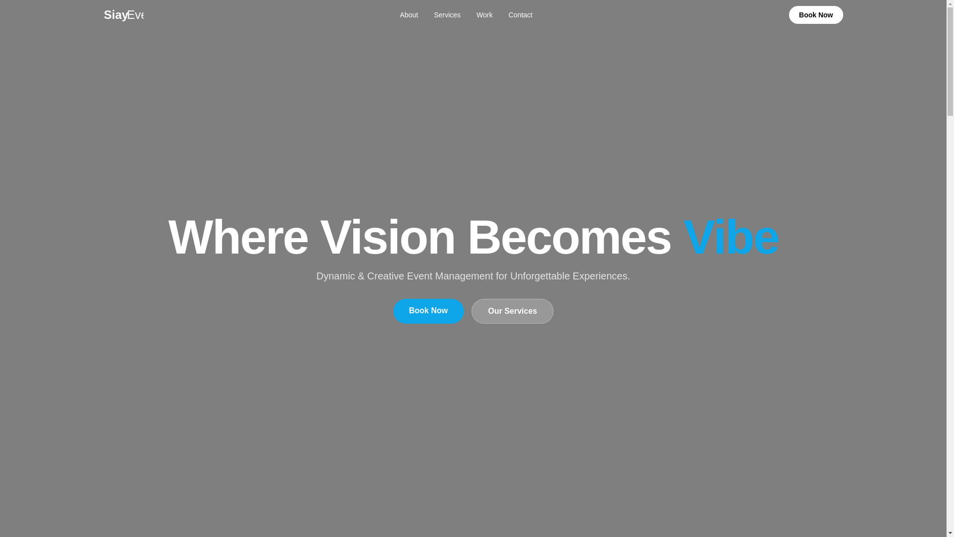website screenshot of https://siayevents.co.za/